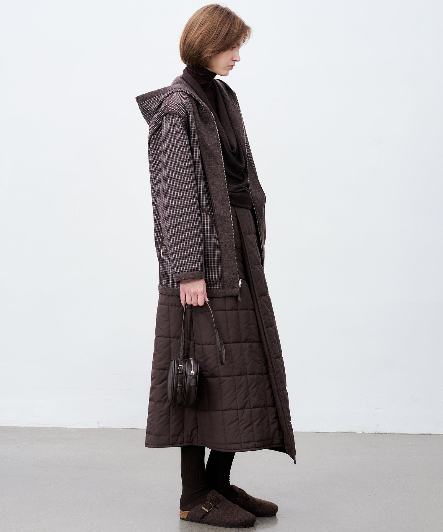 Plaid Double-Sided Oversized Zip Hoodie