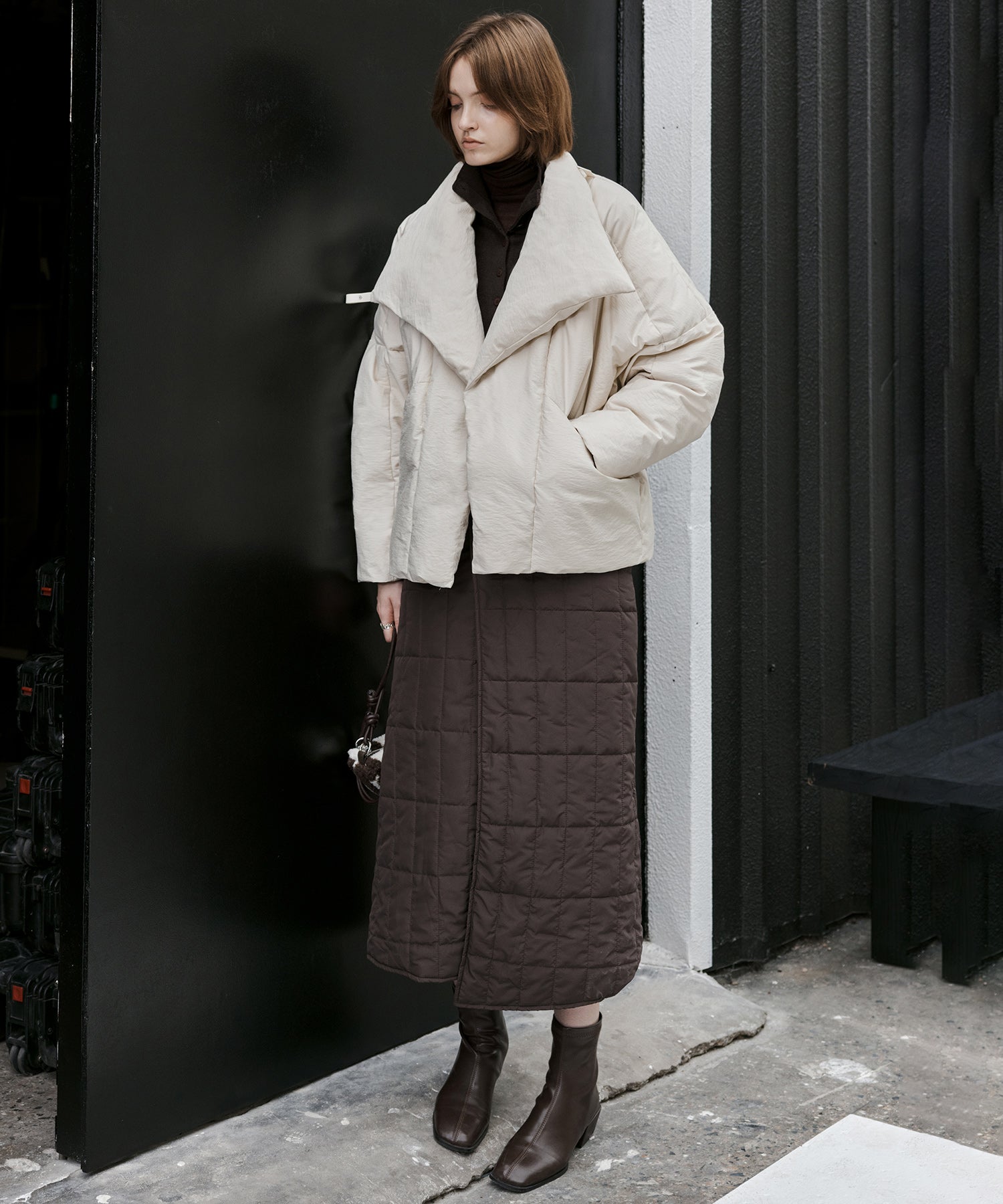 Deconstructed Wrap Down Oversized Coat