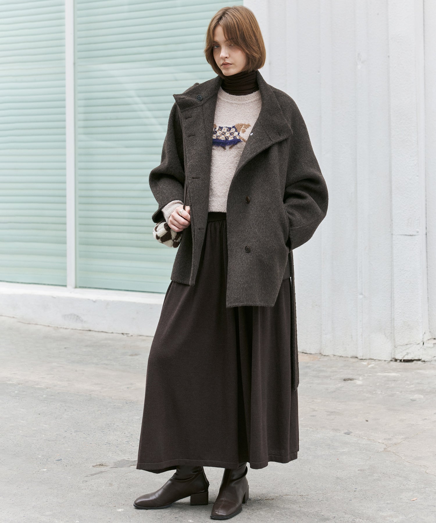 Pony Jacquard Crewneck Knit Sweater