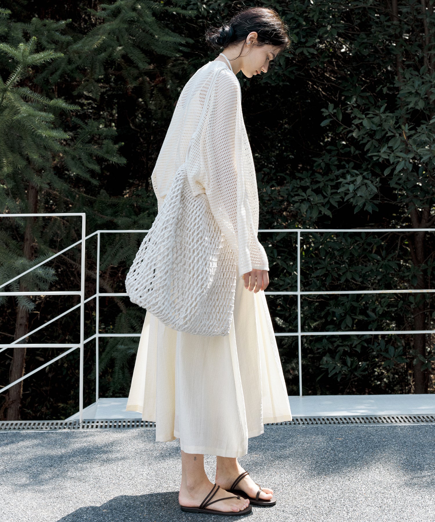 Cut-Out Layered-Look Relaxed Fit Cami Dress