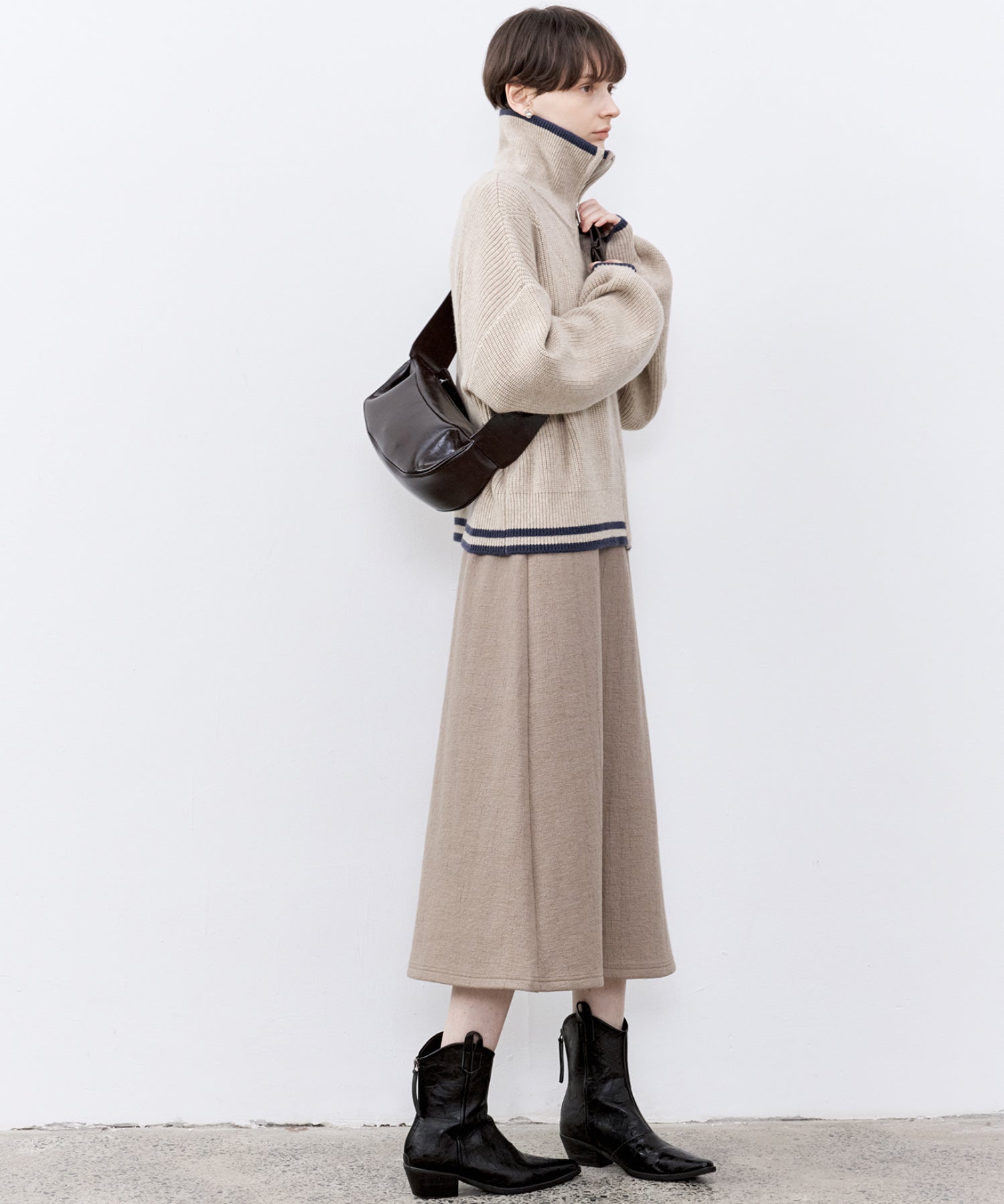 Textured Tencel Wool Sleeveless Dress