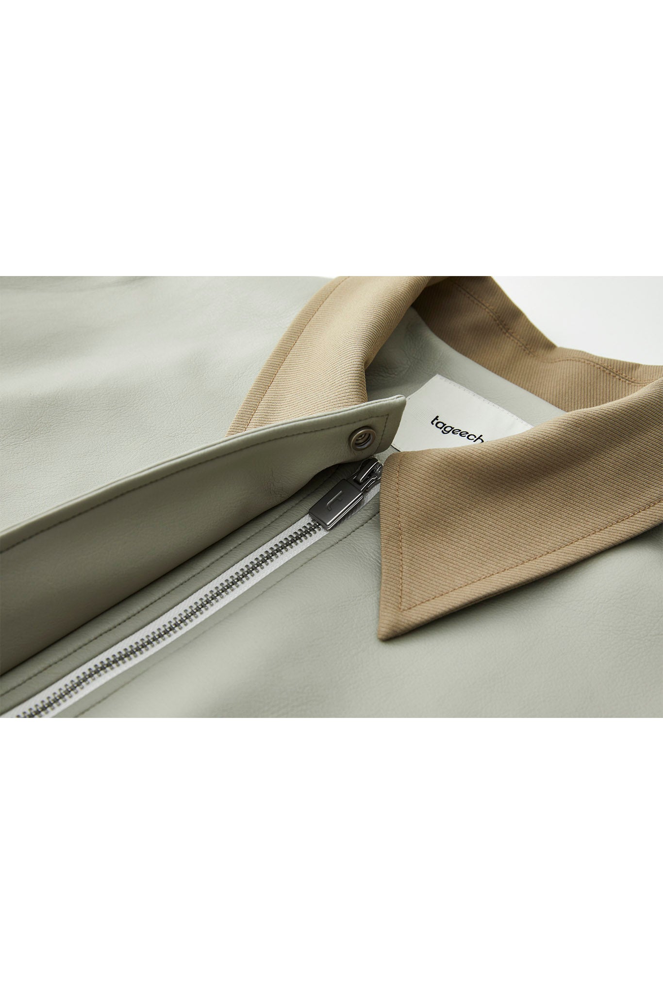 Vegan Leather Balloon Sleeve Blouson