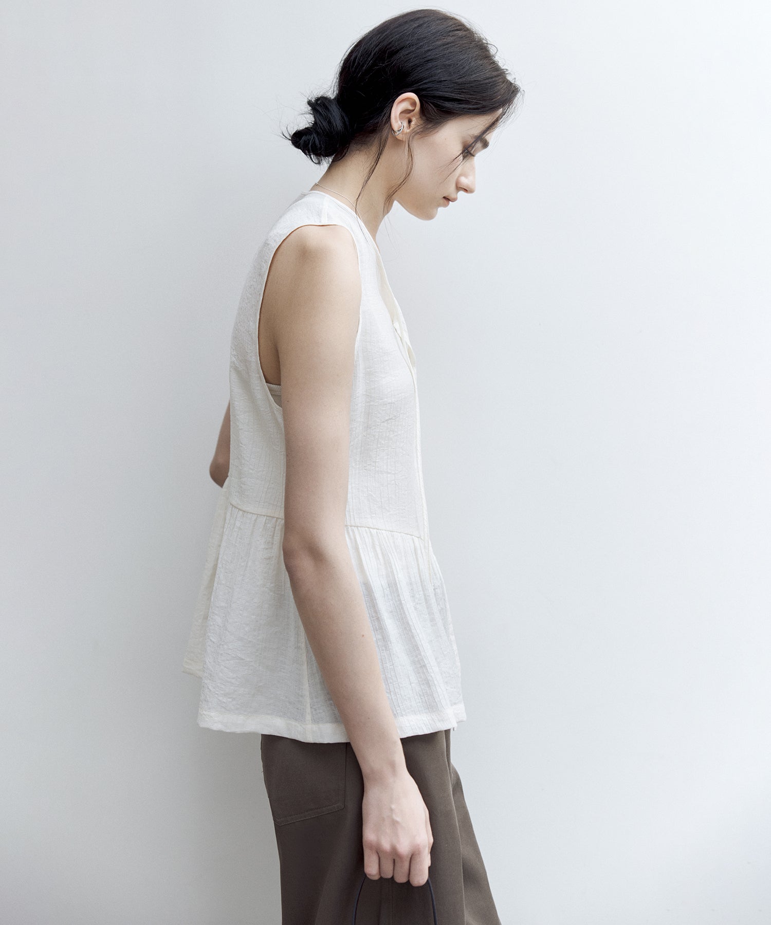 Flowy Tie Design Vest – Layered Look Summer Blouse