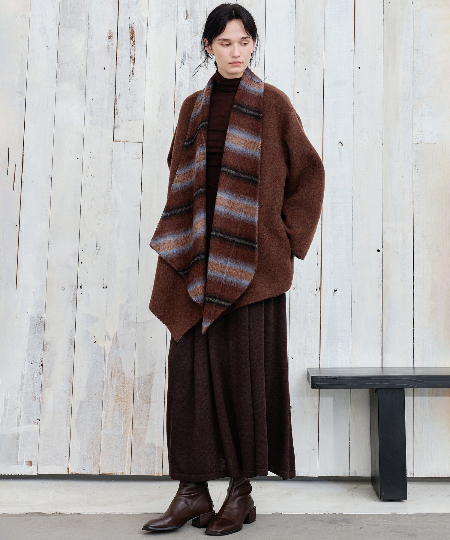 Belted Double-Face Wool Coat