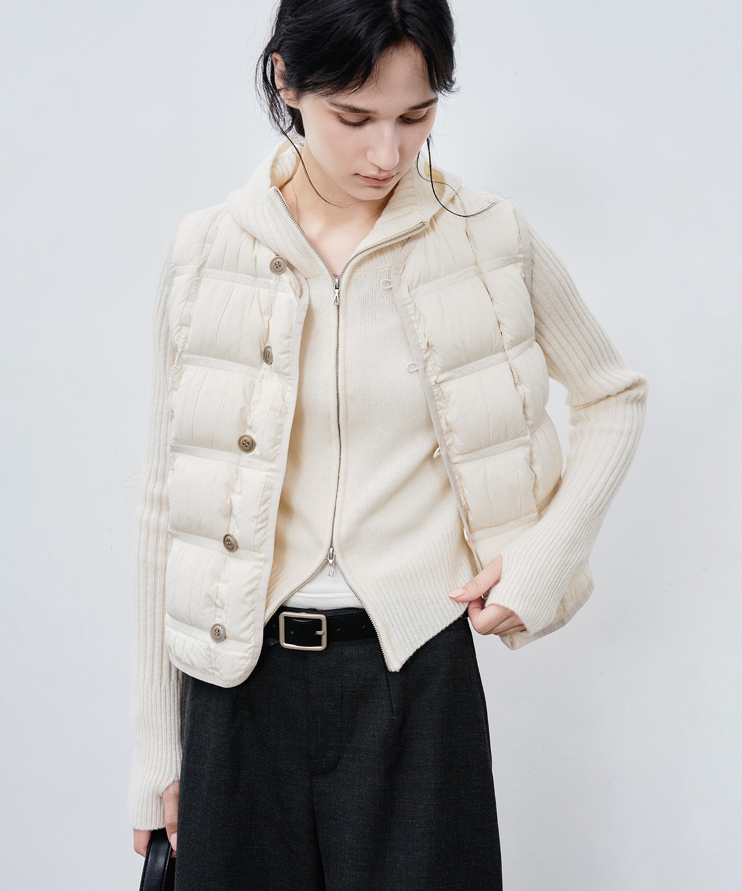 100% Wool Open Front Hooded Knit Cardigan