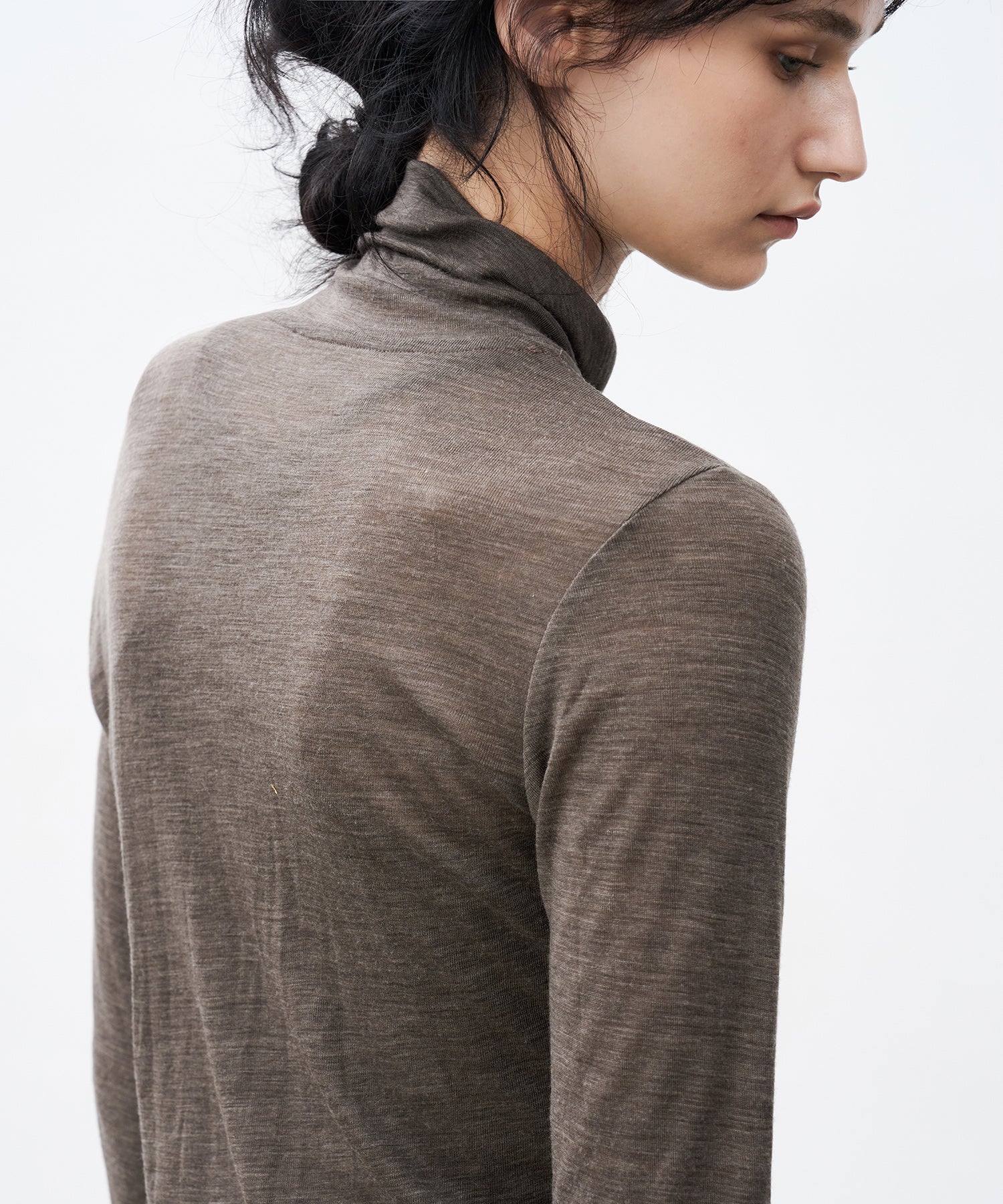 Slim-Fit Wool Turtleneck Knit Top