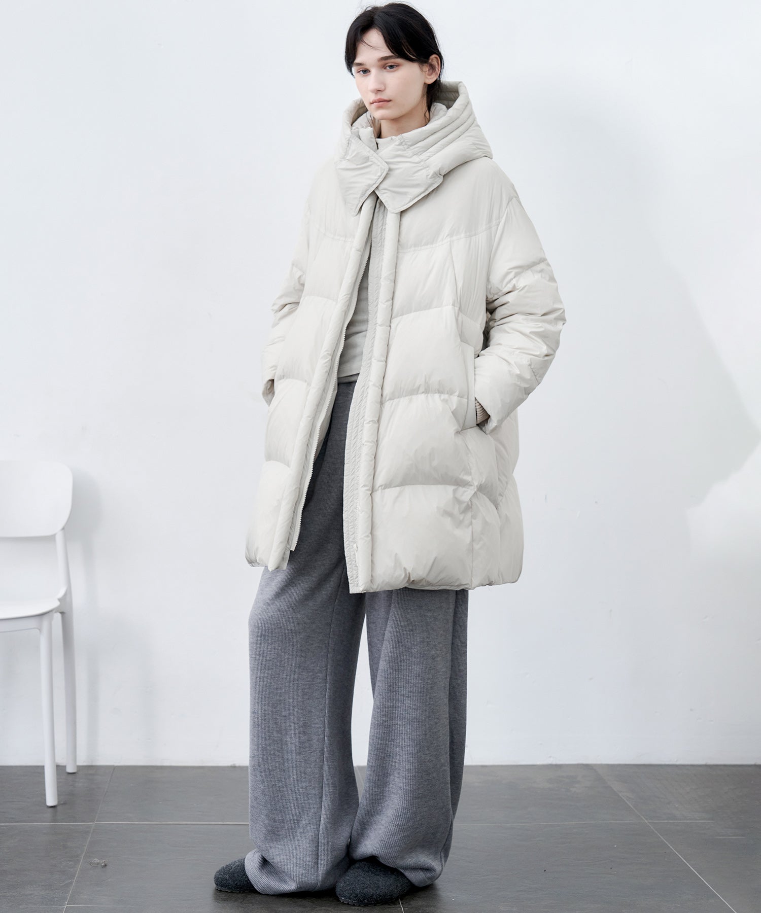 Knit Fleece Drawstring Wide Pants