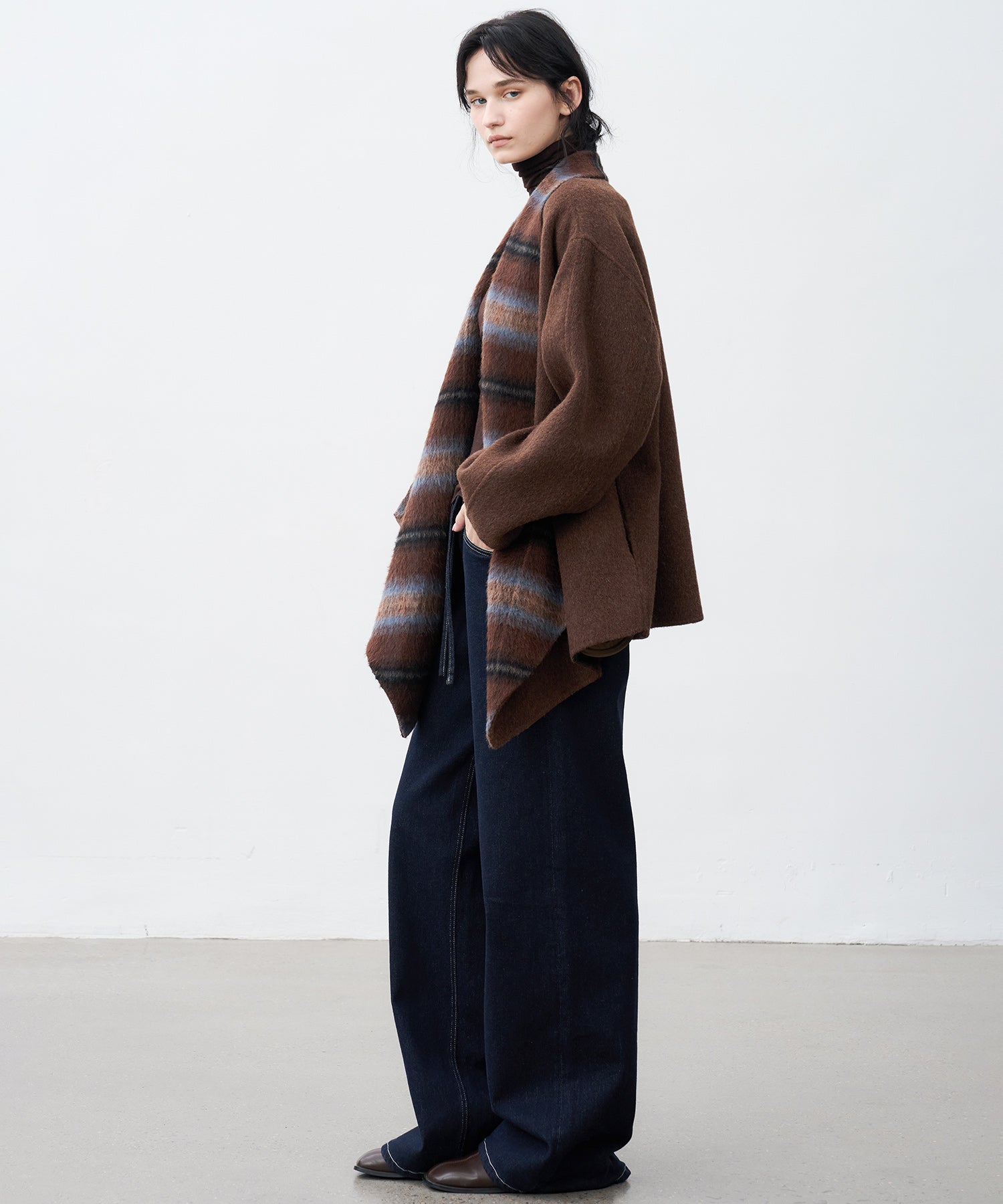Belted Double-Face Wool Coat