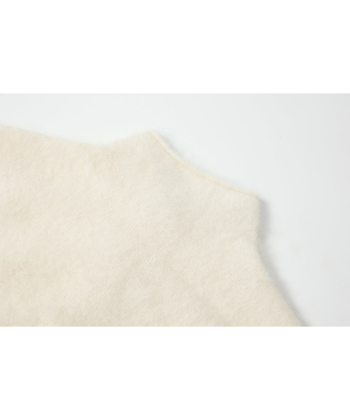 Brushed Cashmere-Blend High Neck Knit Cardigan