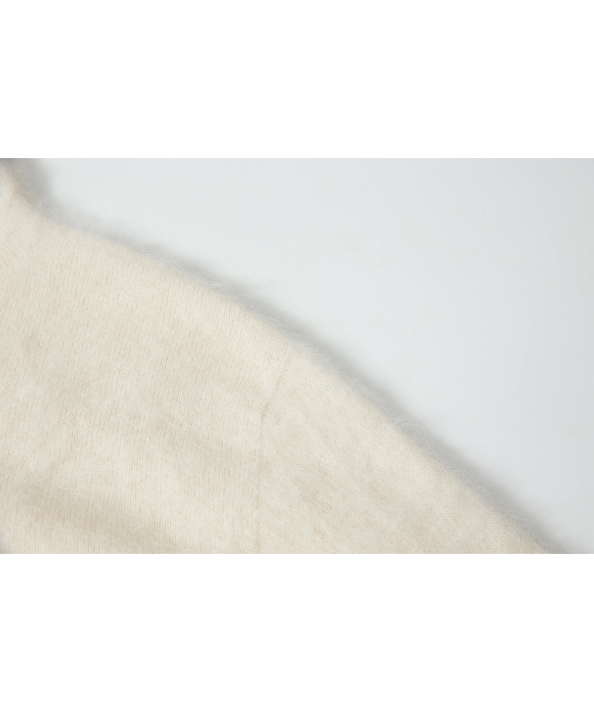 Brushed Cashmere-Blend High Neck Knit Cardigan