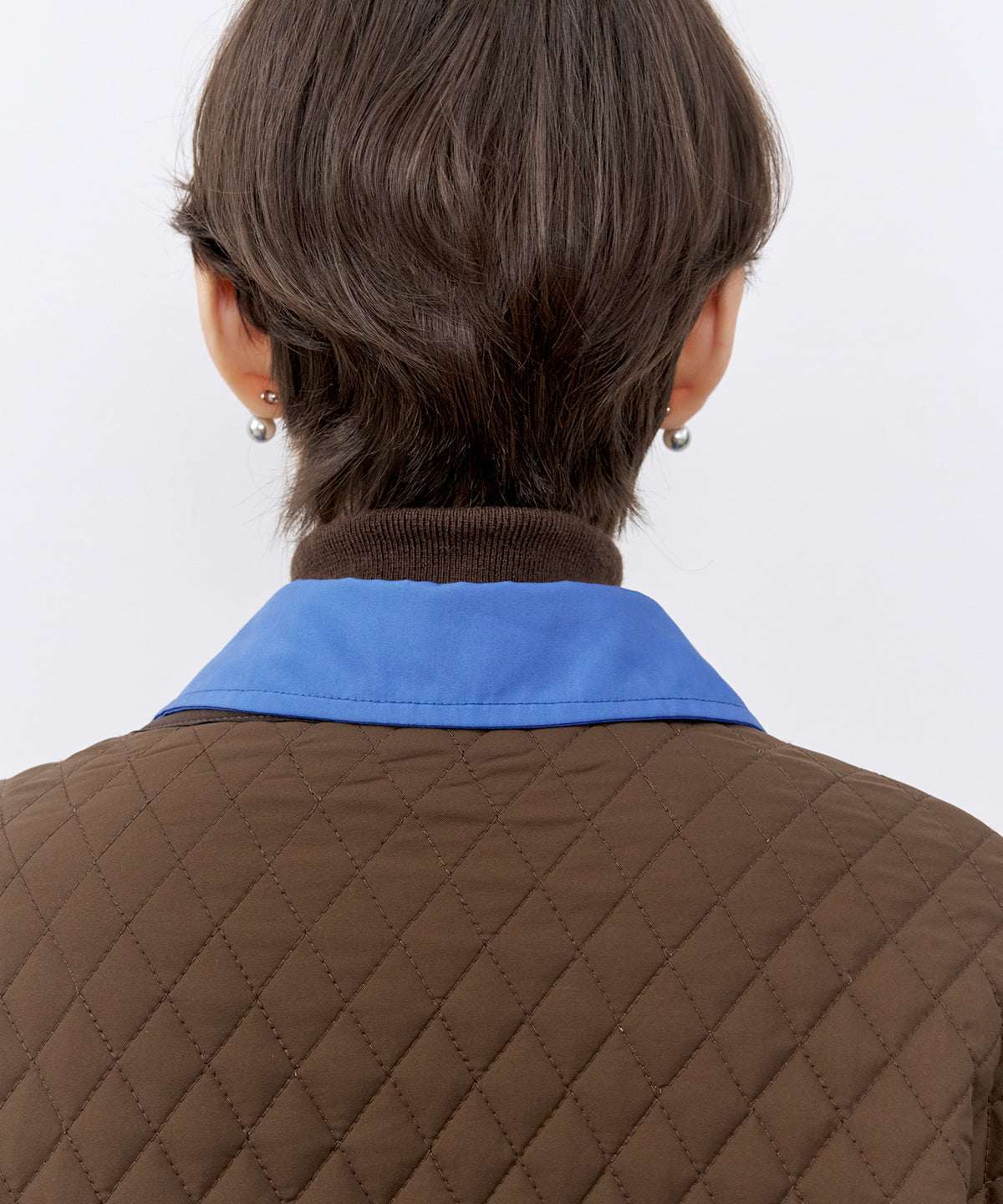 Round Hem Quilted Mid Jacket