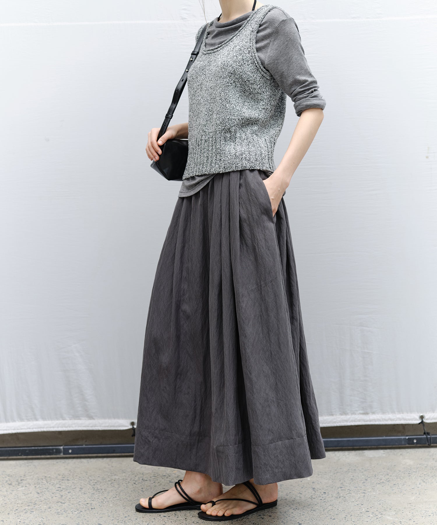 Flared Long Skirt