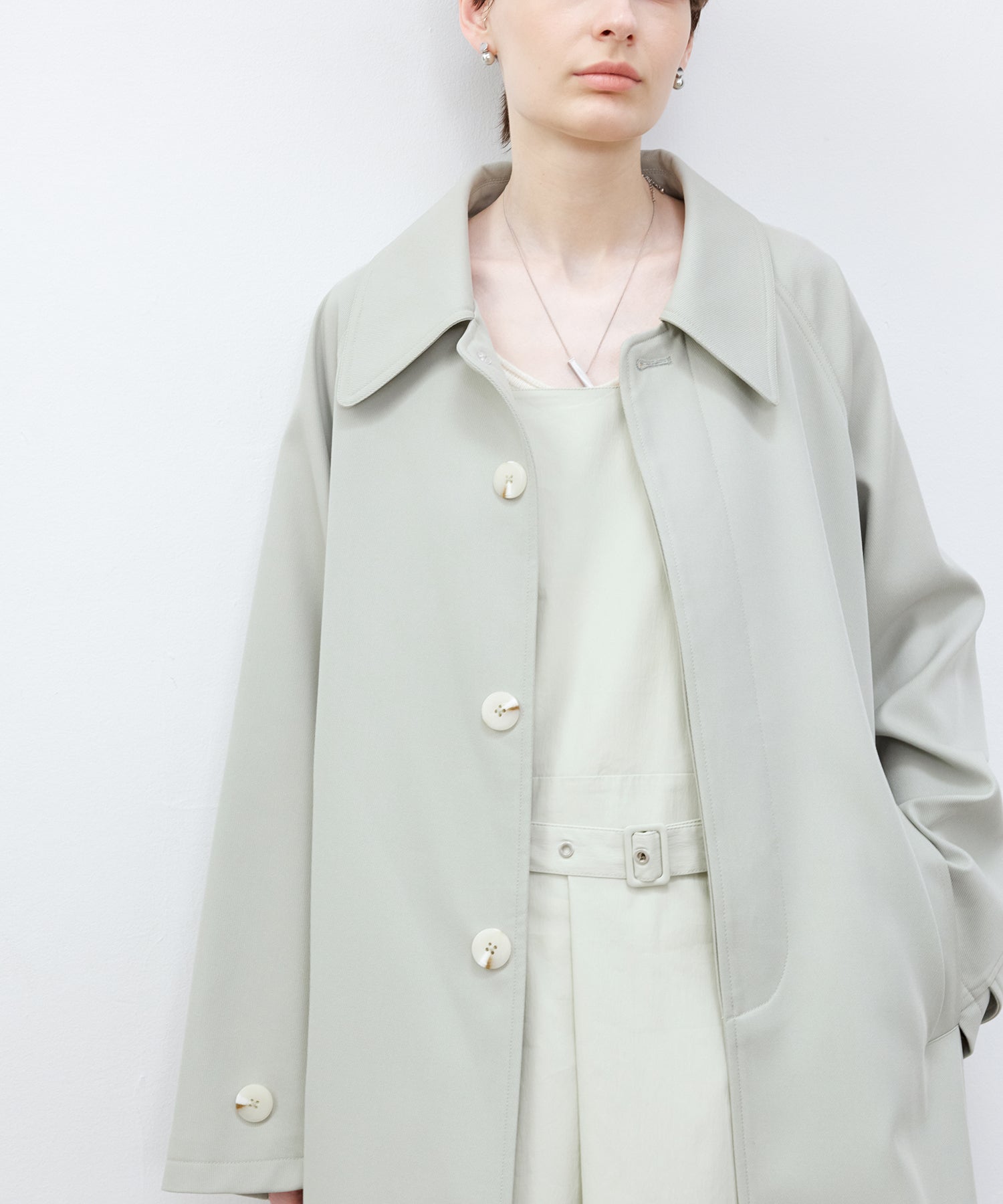 Oversized Raglan Sleeve Long Coat with Belt