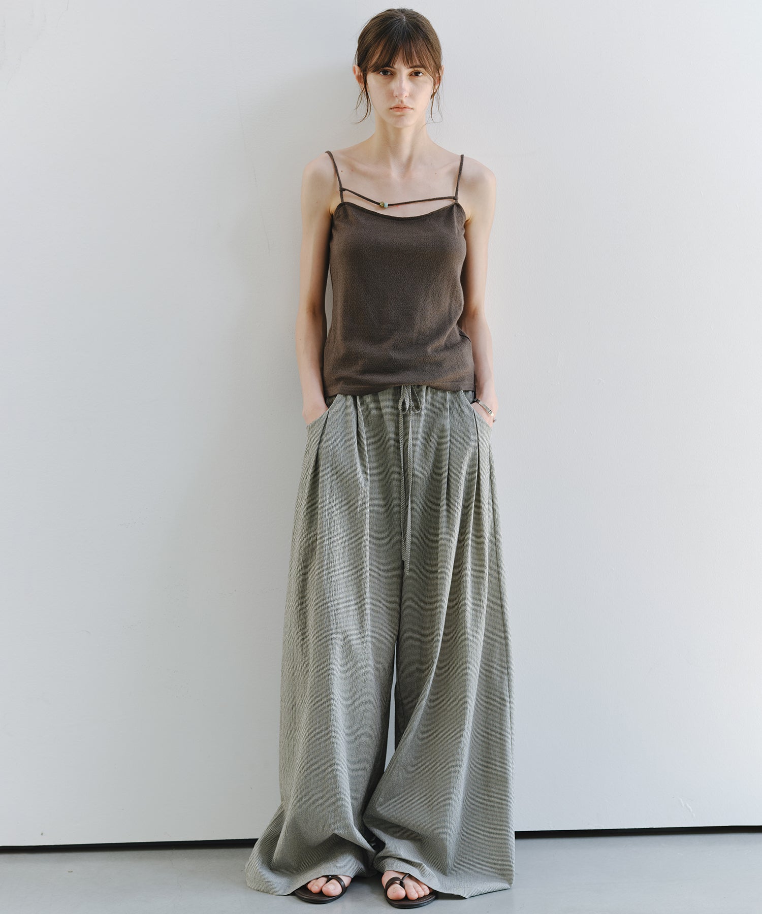 「7月上旬～中旬出荷」Textured Wide Easy Pants