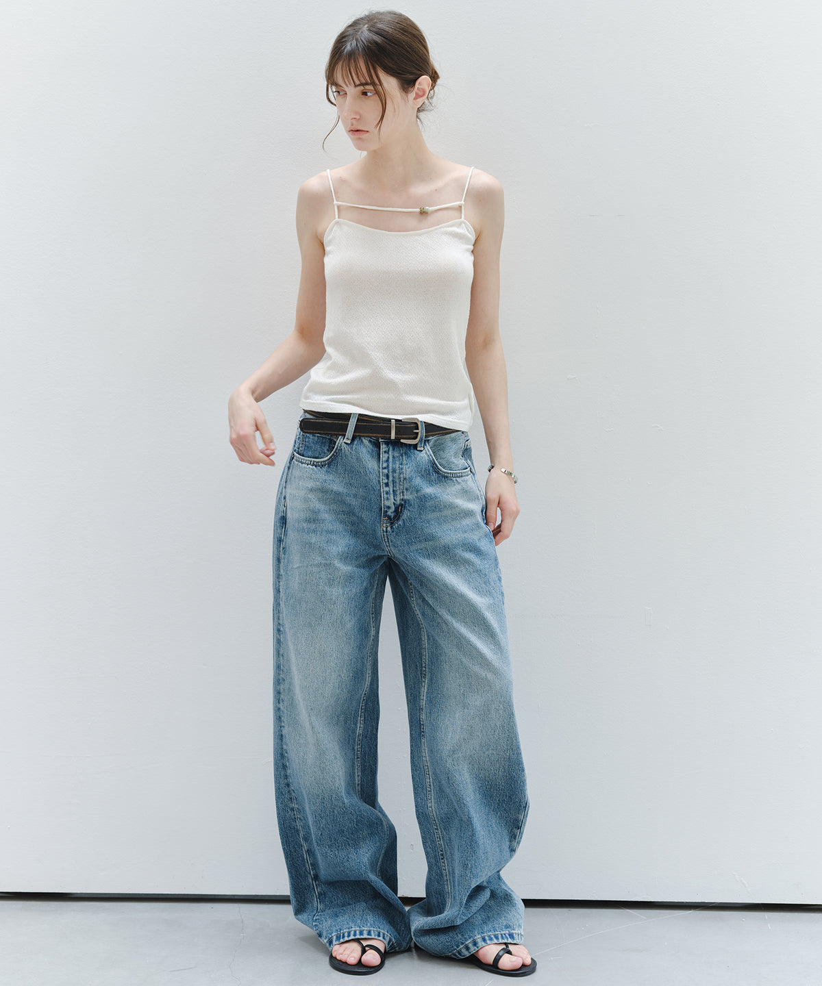 「9月下旬出荷予定」Washed Wide Straight Denim Pants