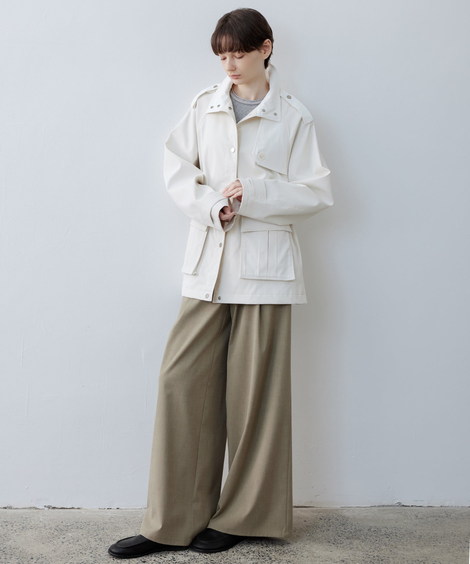 Stand Collar Utility Jacket