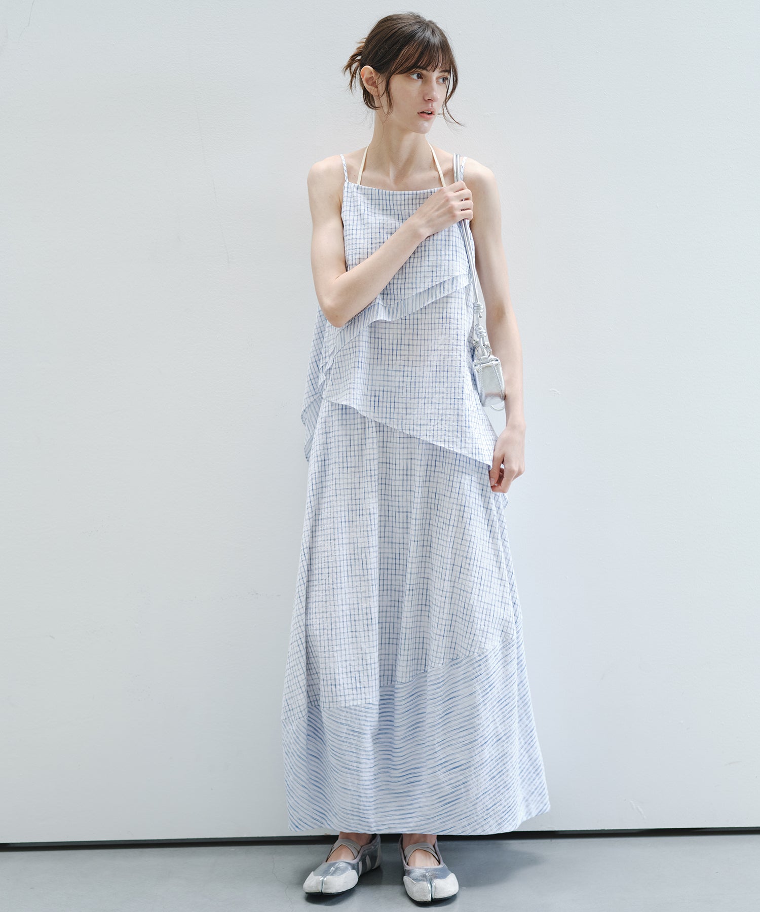 텍스처 믹스 벌룬 스커트