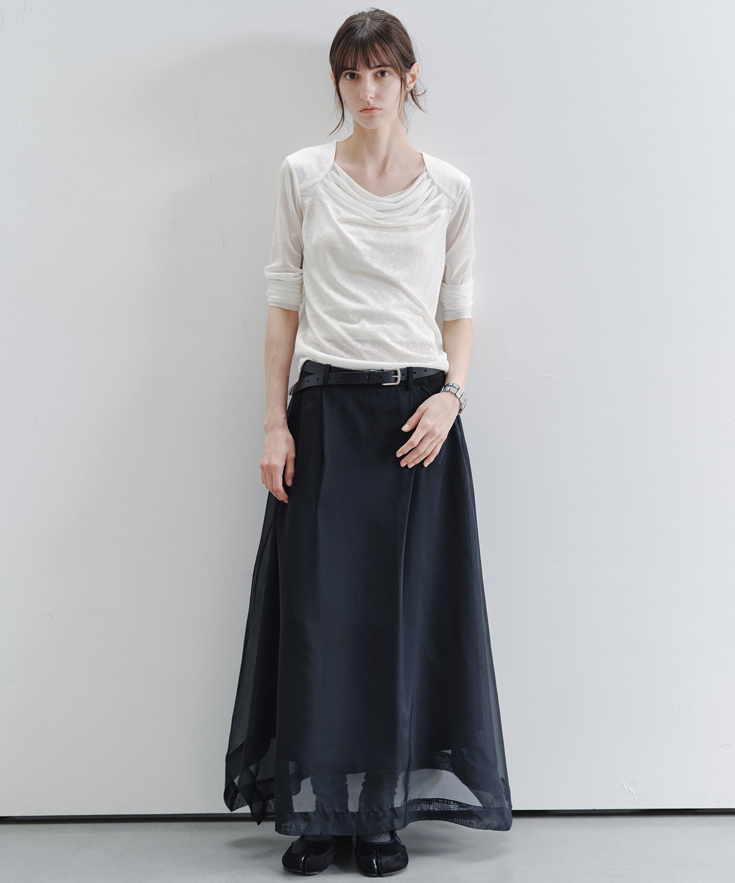 「6月上旬～中旬出荷」Organza Layered Long Skirt