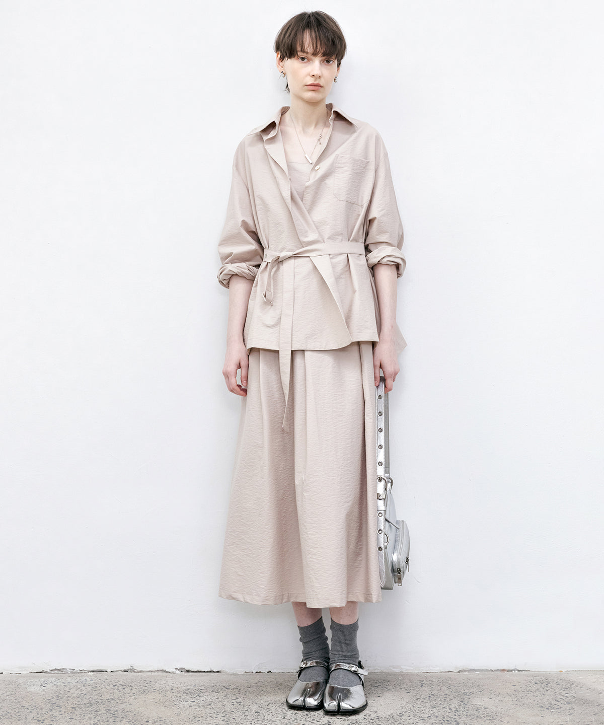 Asymmetric Cross Oversized Shirt