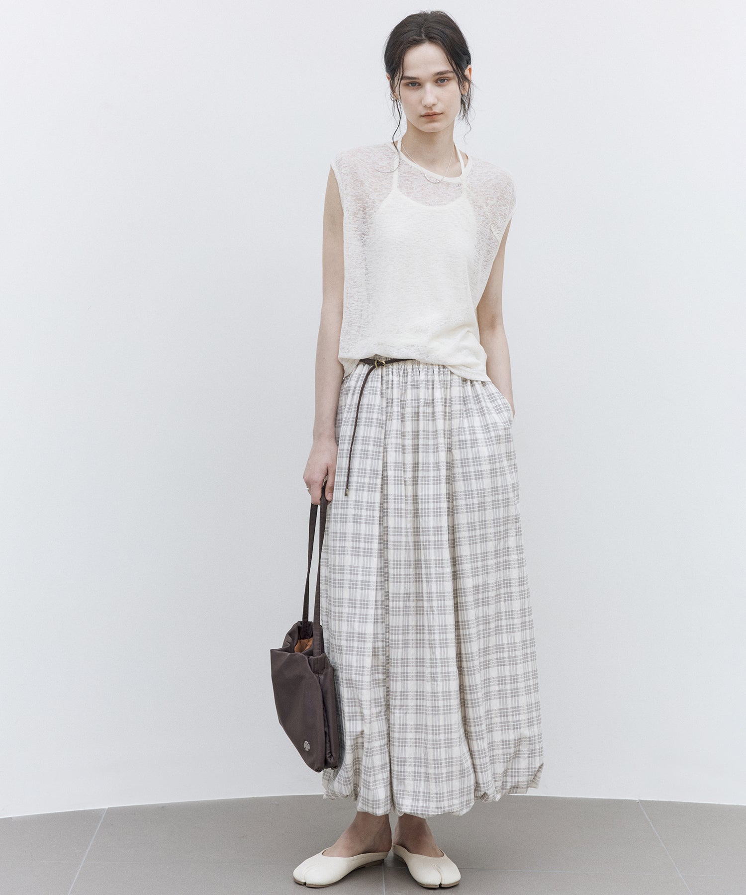 Sheer Asymmetric Sleeveless Top