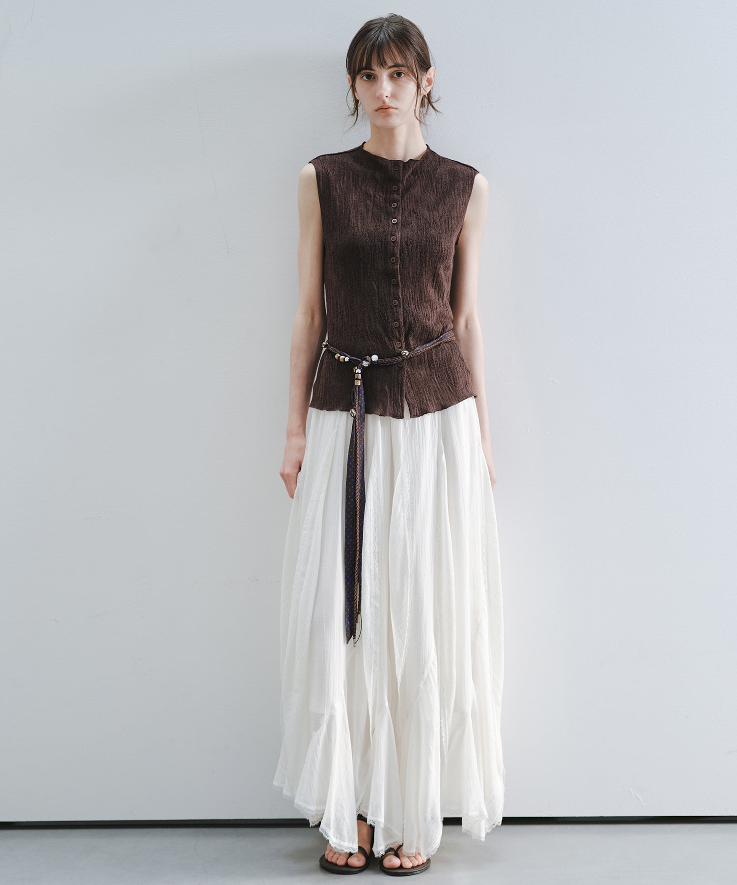 「7月上旬～中旬出荷」Textured Knit Sleeveless Top