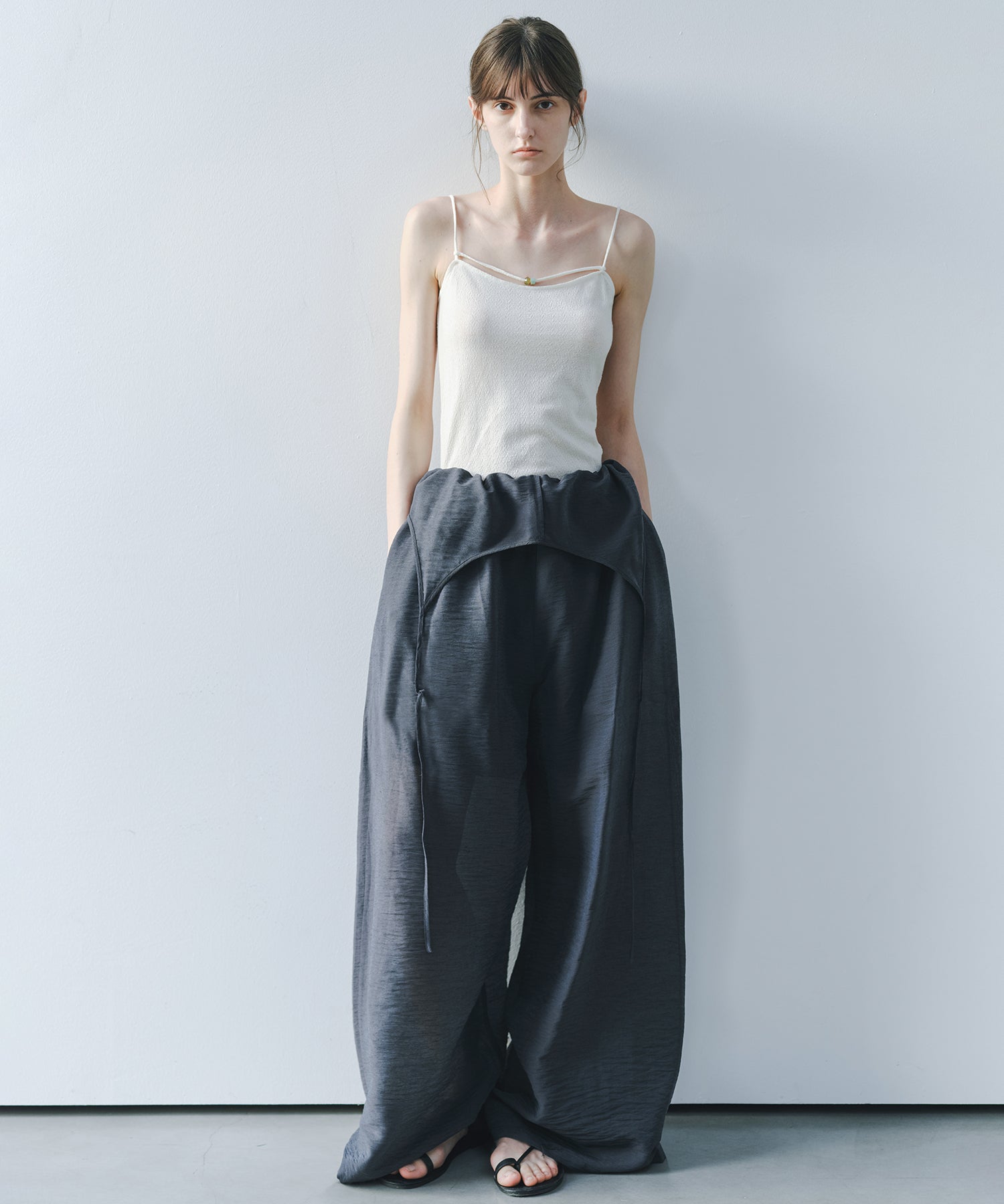 「7月中旬～下旬出荷」Multi-Way Linen Blend Wide Jumpsuit
