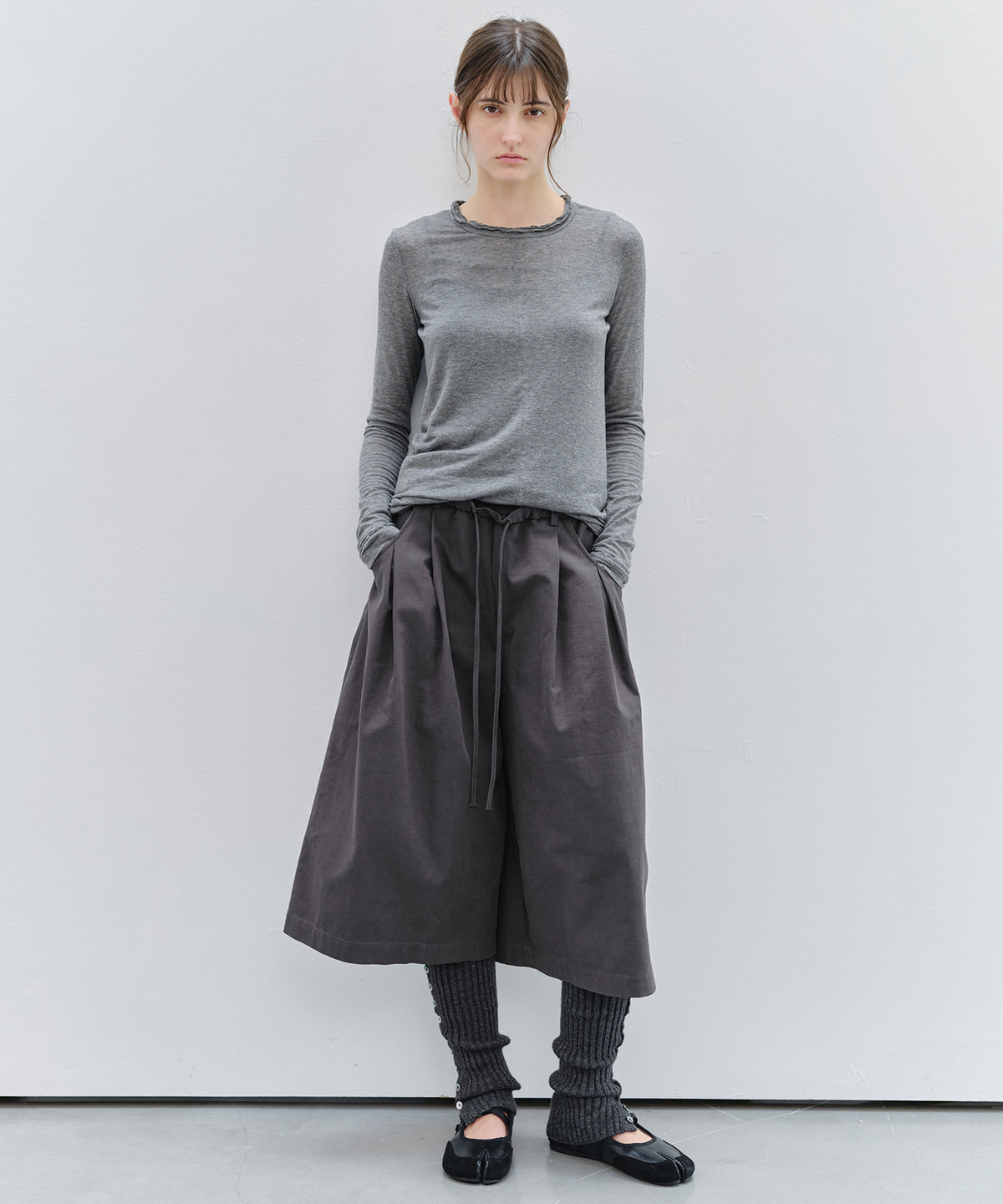 Button Detail Ribbed Knit Leg Warmers
