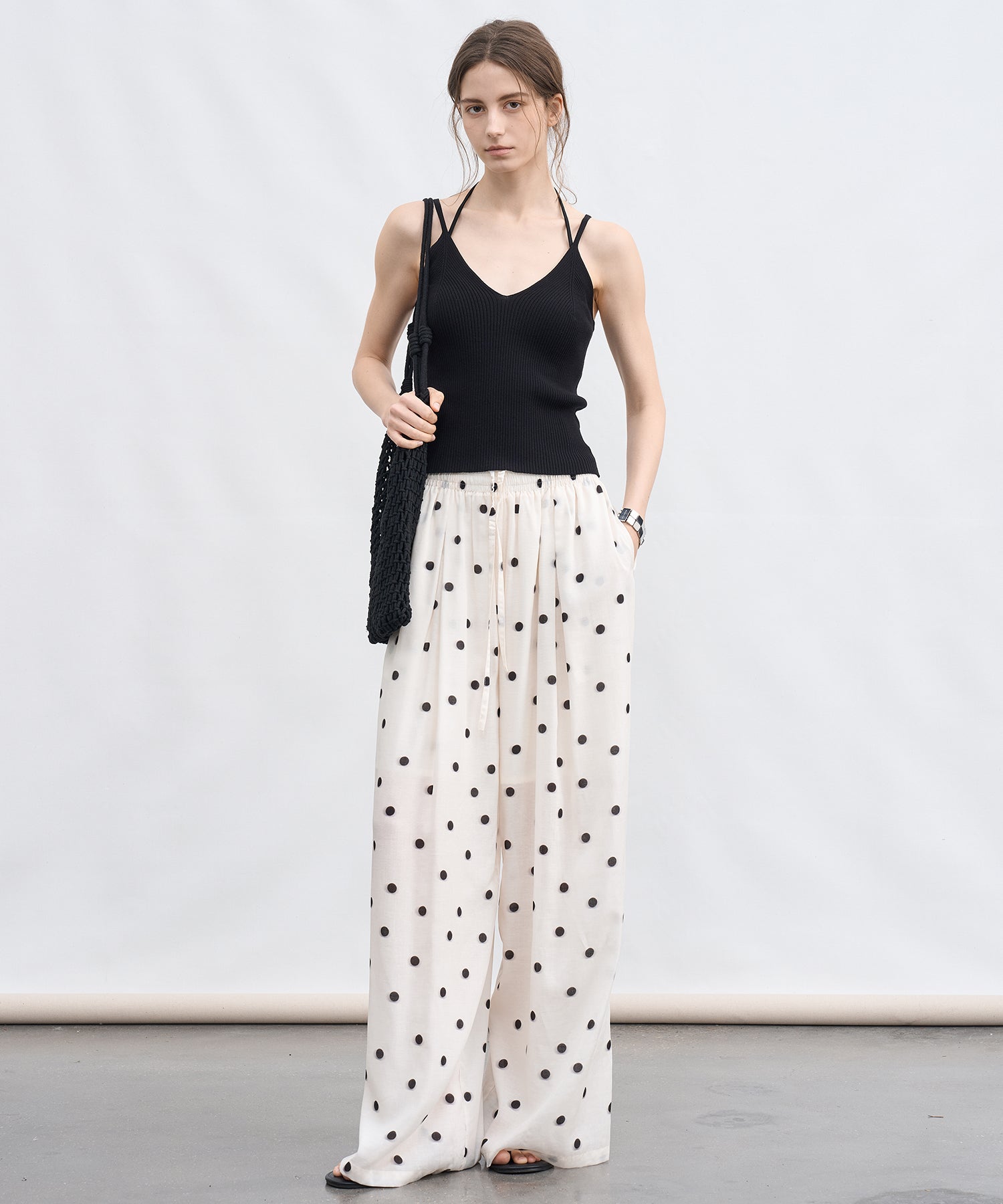 「6月上旬～中旬出荷」Polka Dot Wide Pants