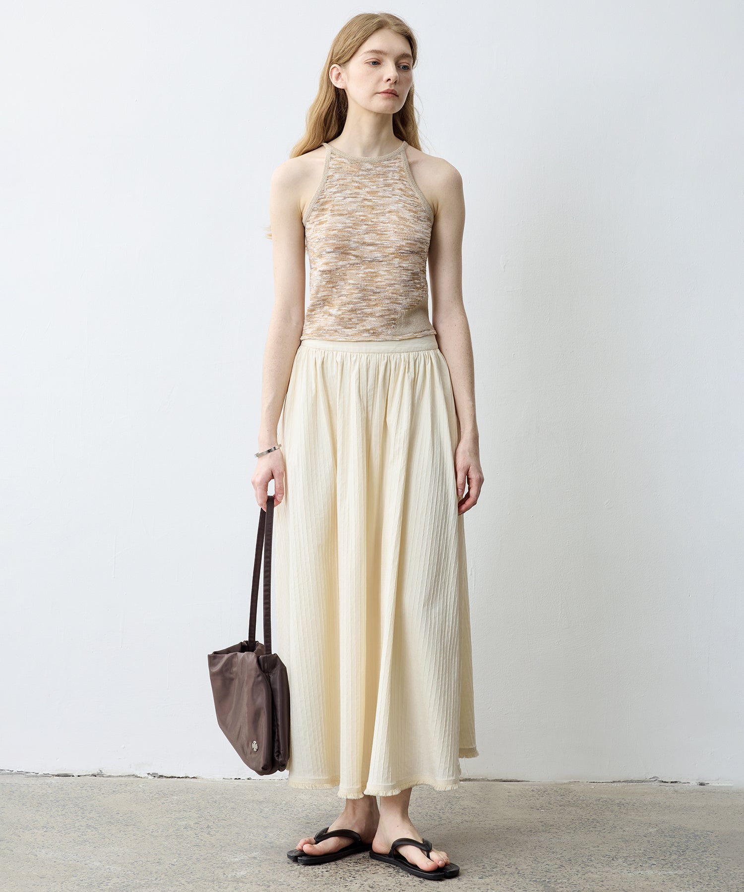 Melange Knit Halter Tank