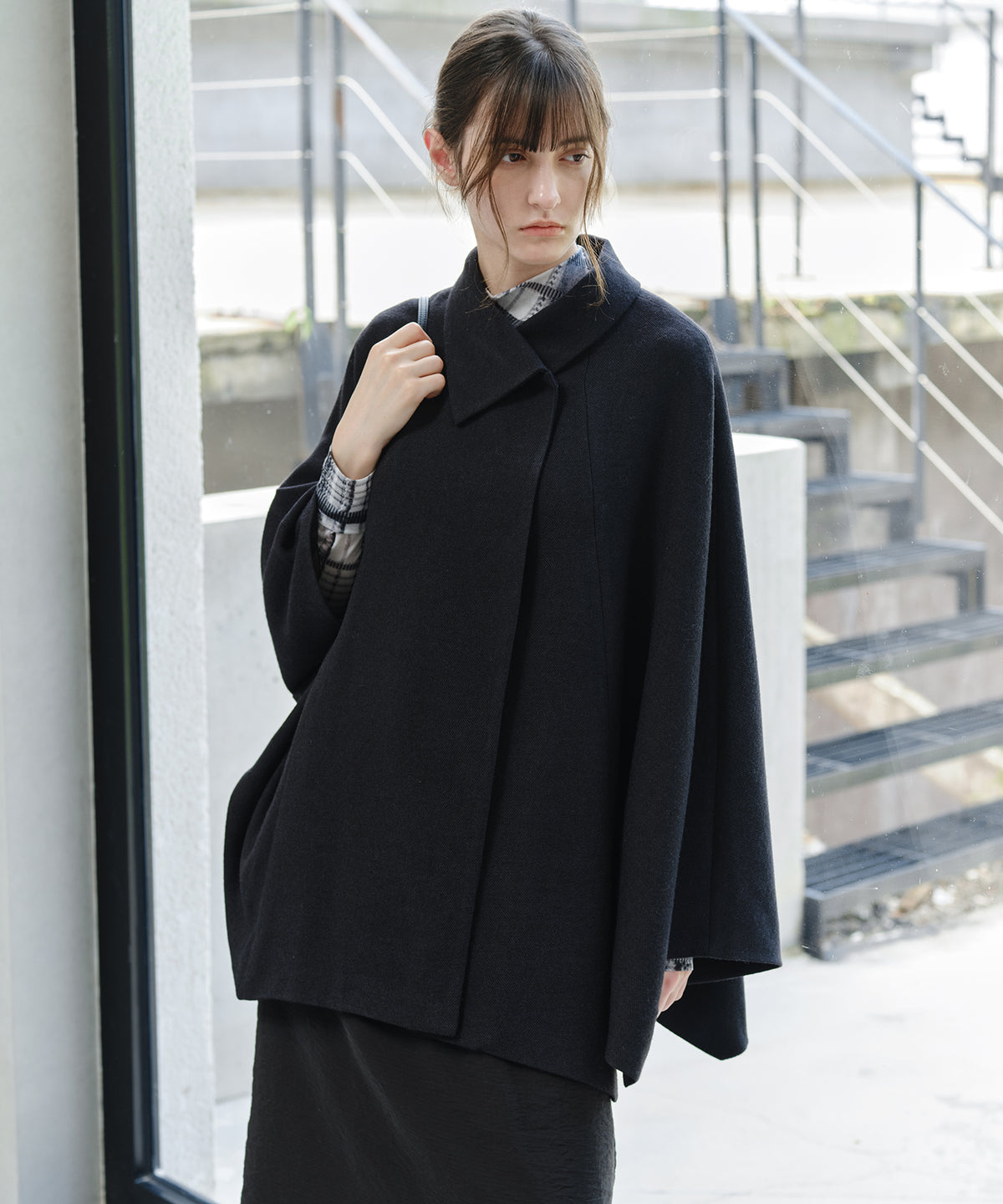「10月下旬出荷予定」Oversized Cape Short Coat