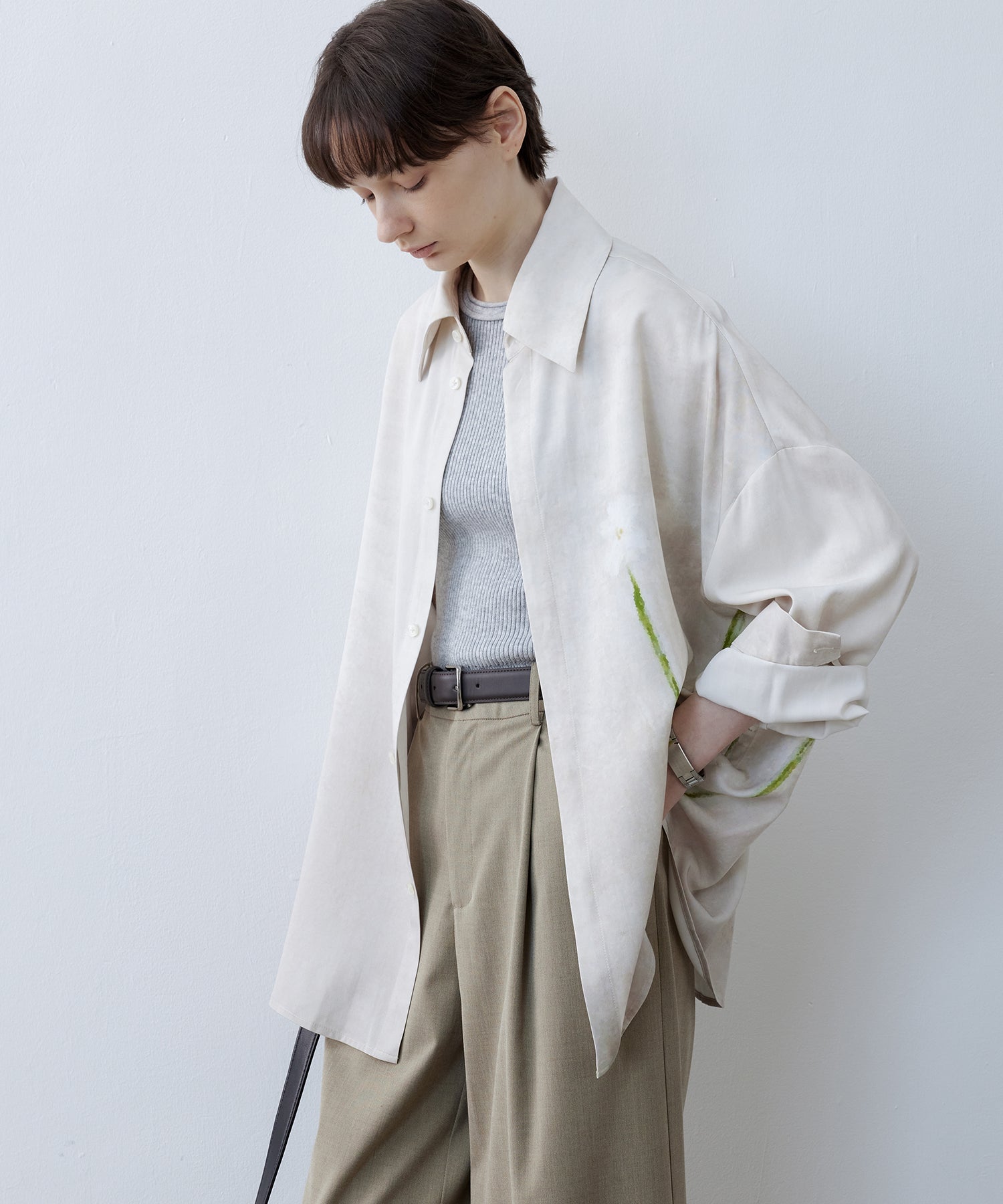 Floral Print Oversized Shirt