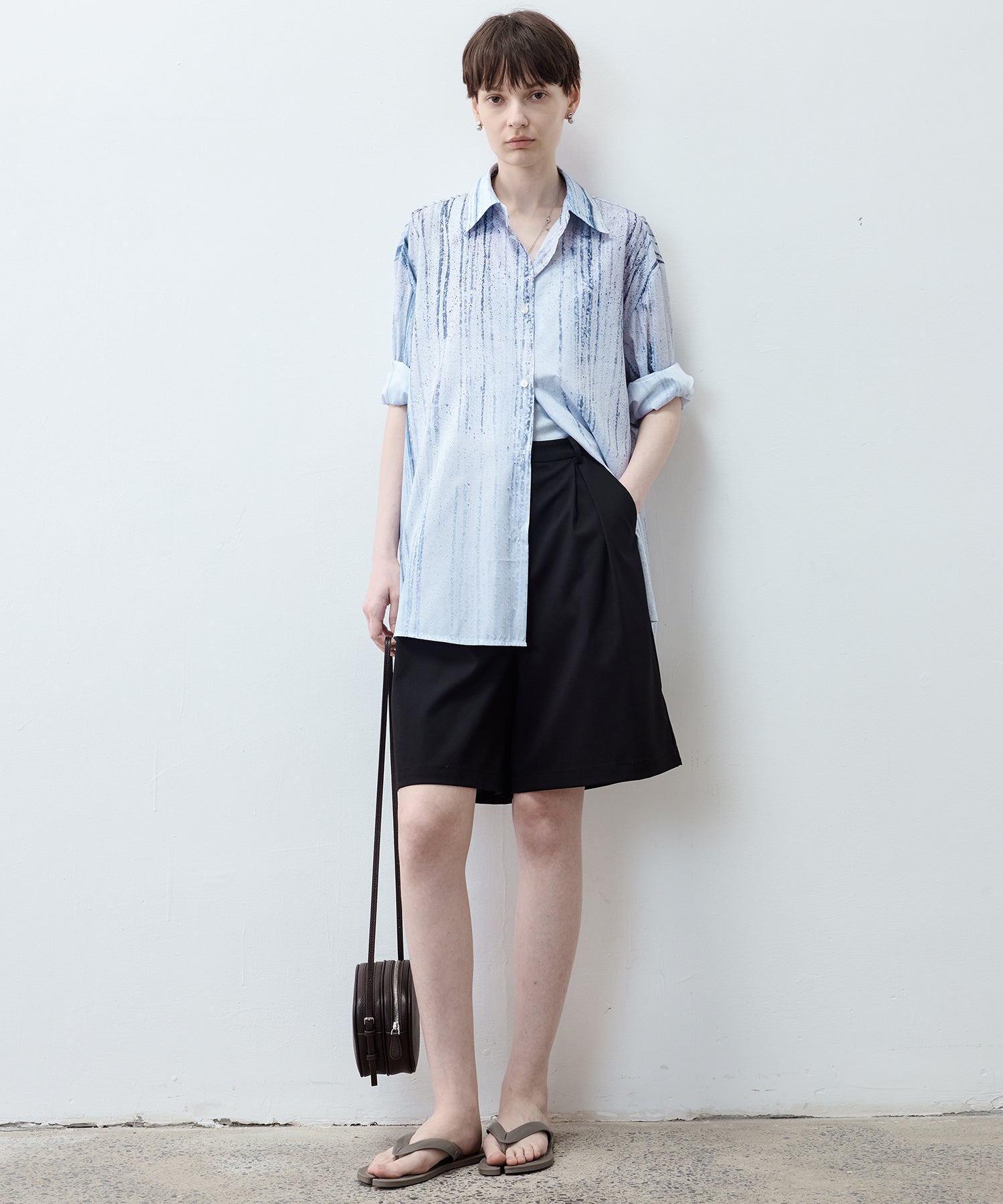 UPF50+ Rain Art Sheer Oversized Shirt