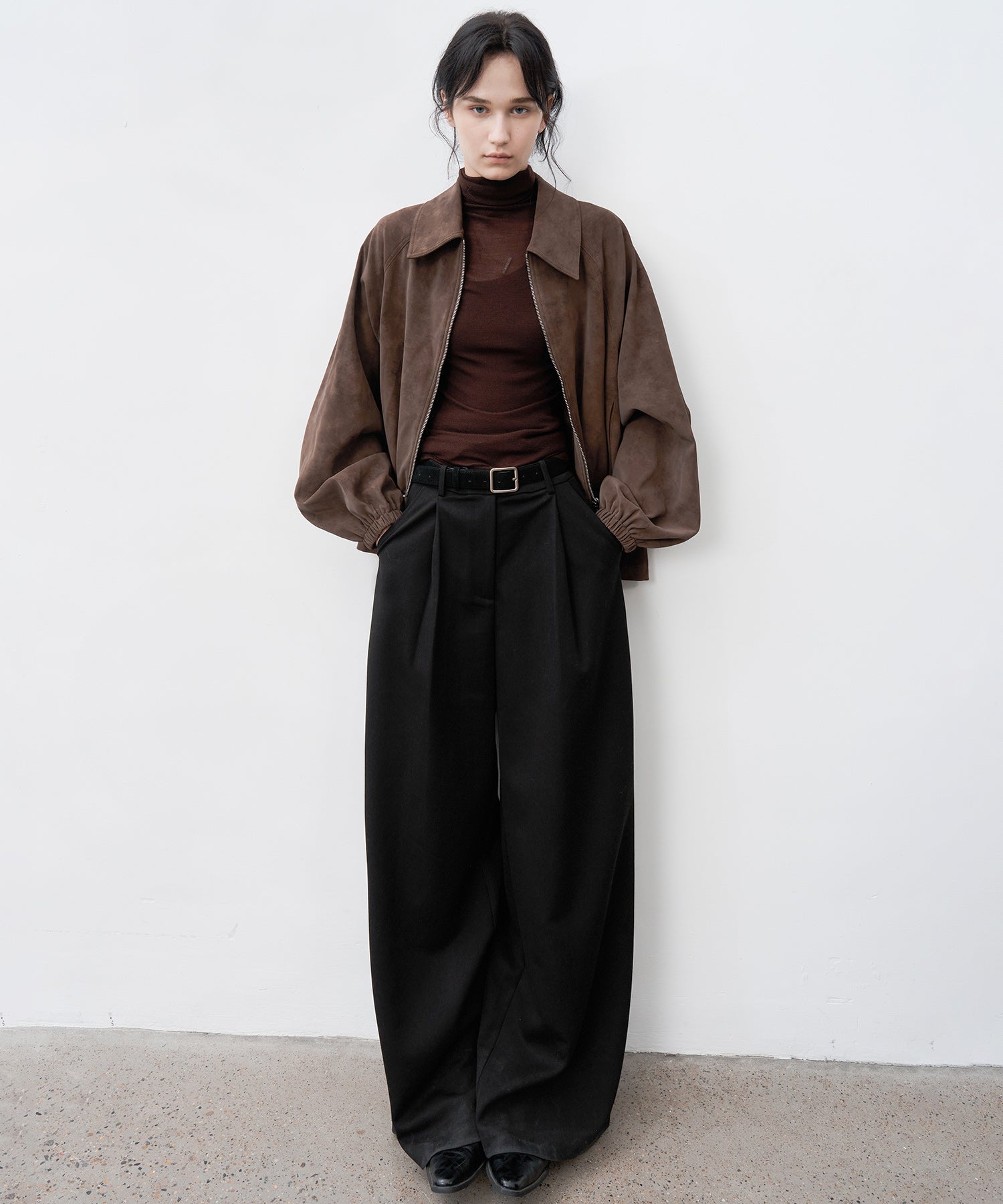 Straight Wide-Leg Trousers