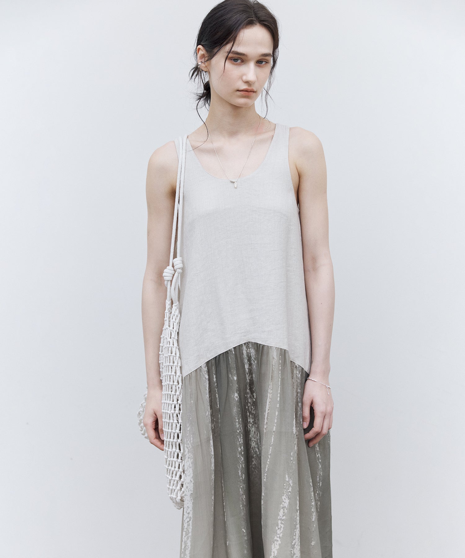 Art Print Sheer Docking Dress