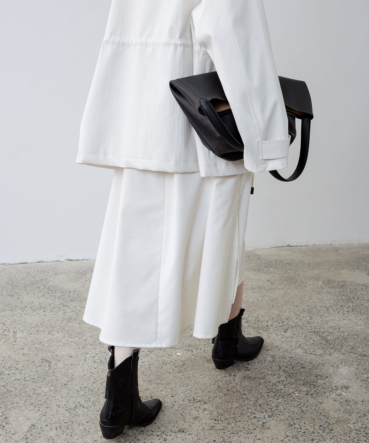 Back-Drape Sleeveless Midi Dress