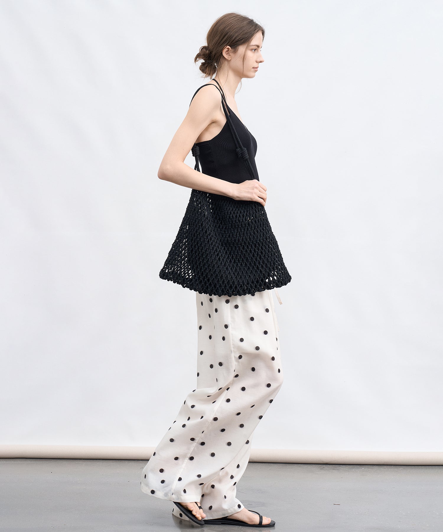 「4月中旬～下旬出荷」Polka Dot Wide Pants