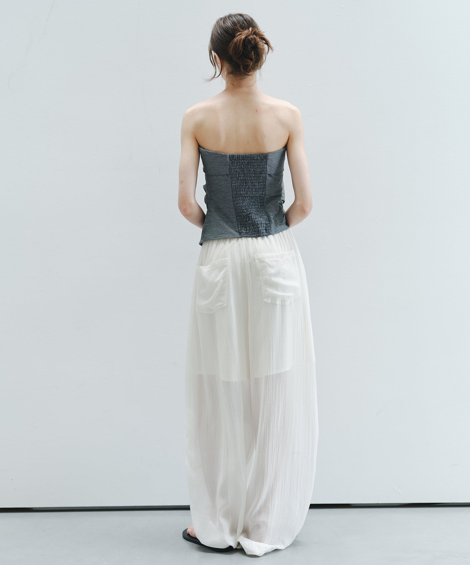 「7月上旬～中旬出荷」Shirred Bandeau Top