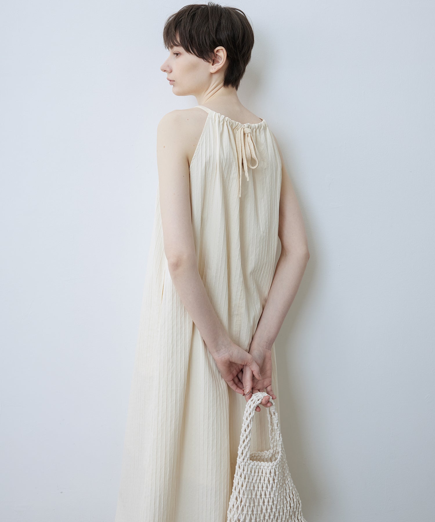 Fringe Hem Halter Neck Camisole Dress