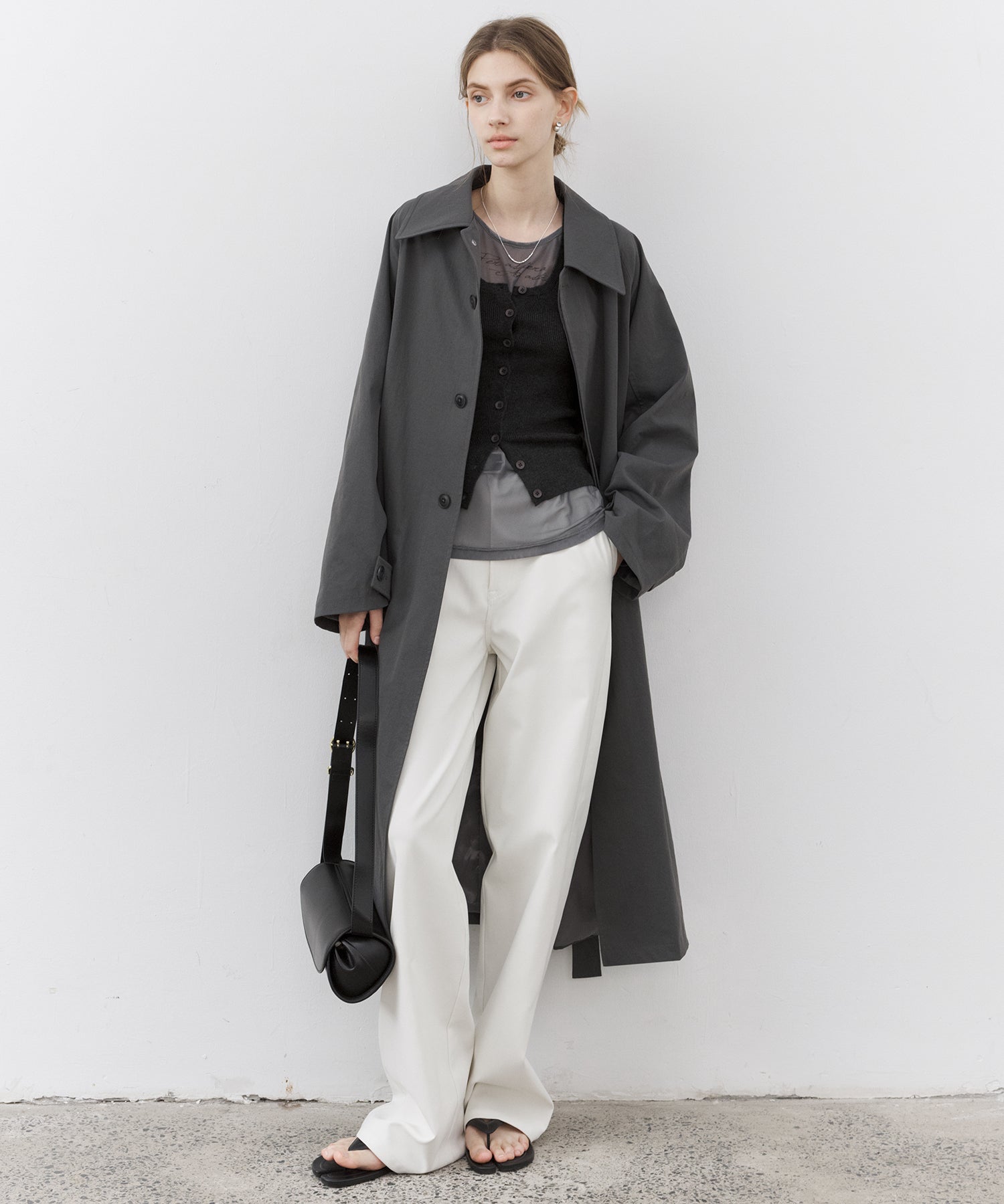 Sheer Logo Print Long-Sleeve Top