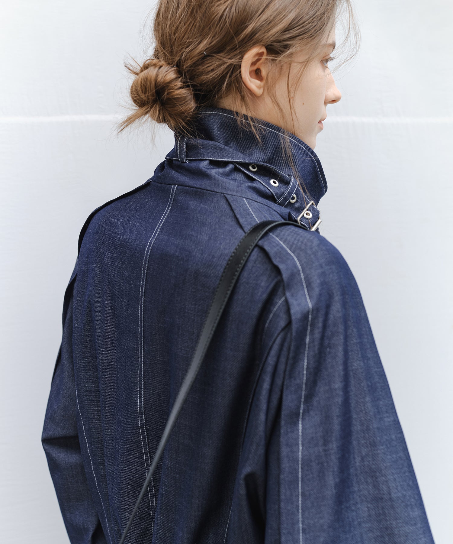 「4月中旬～下旬出荷」Light Denim Stand Collar Jacket