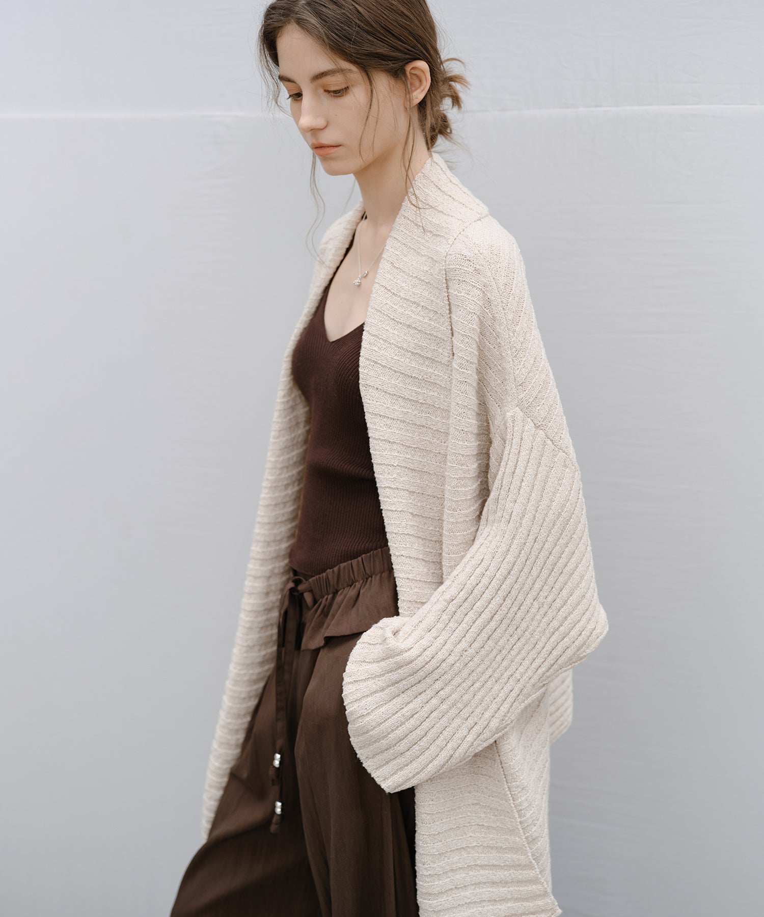“Shipping from late February to early March” Chunky Draped Knit Cardigan