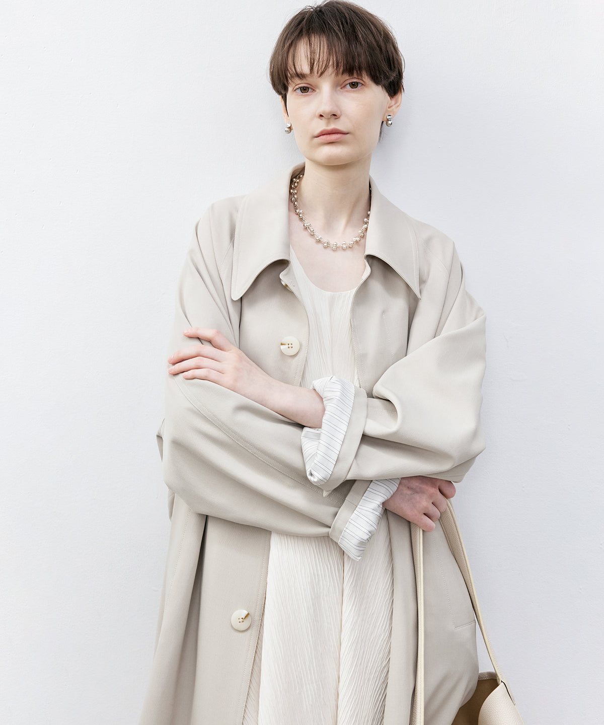 Big Collar Belted Trench Coat