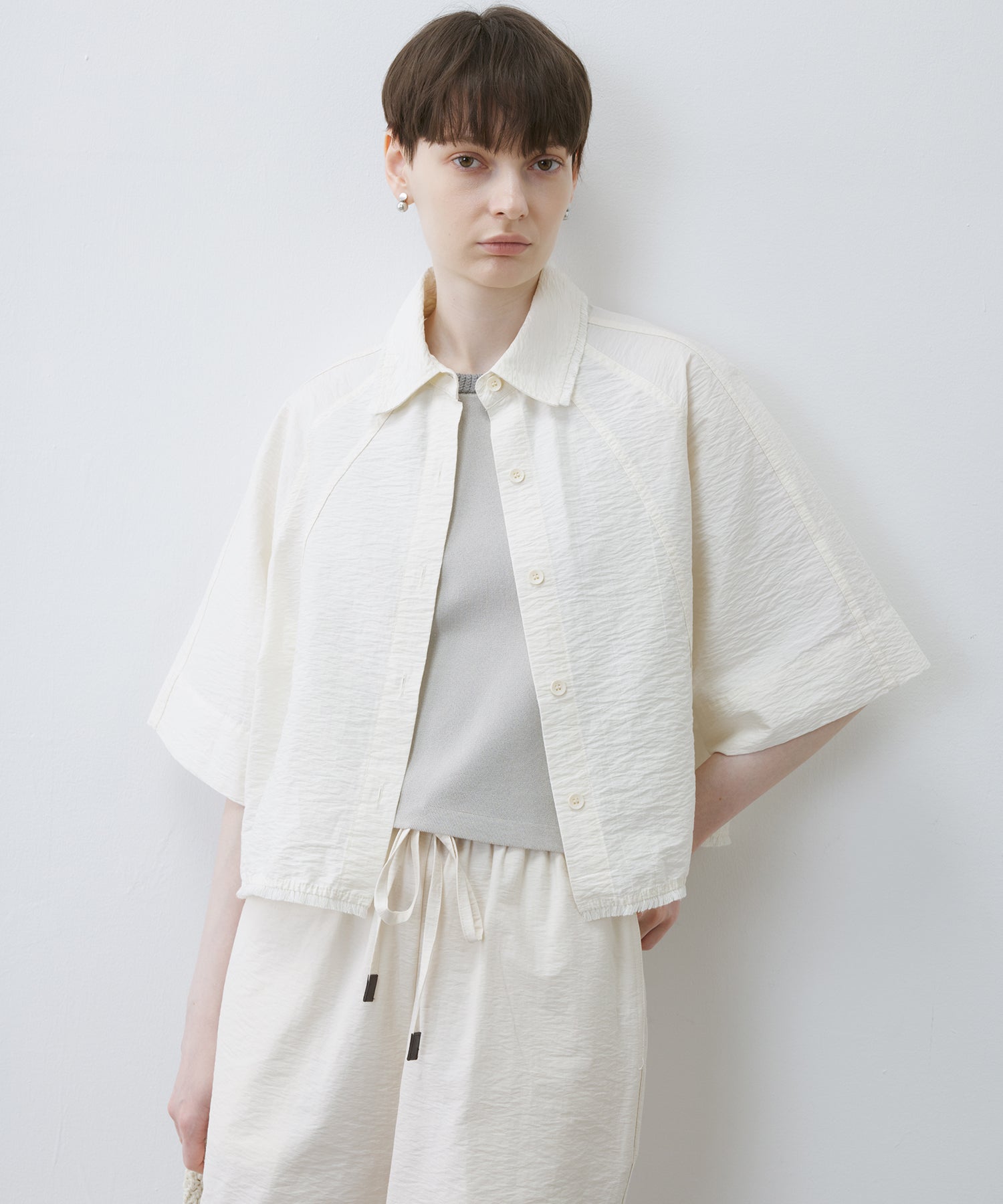 Airy Cropped Shirt