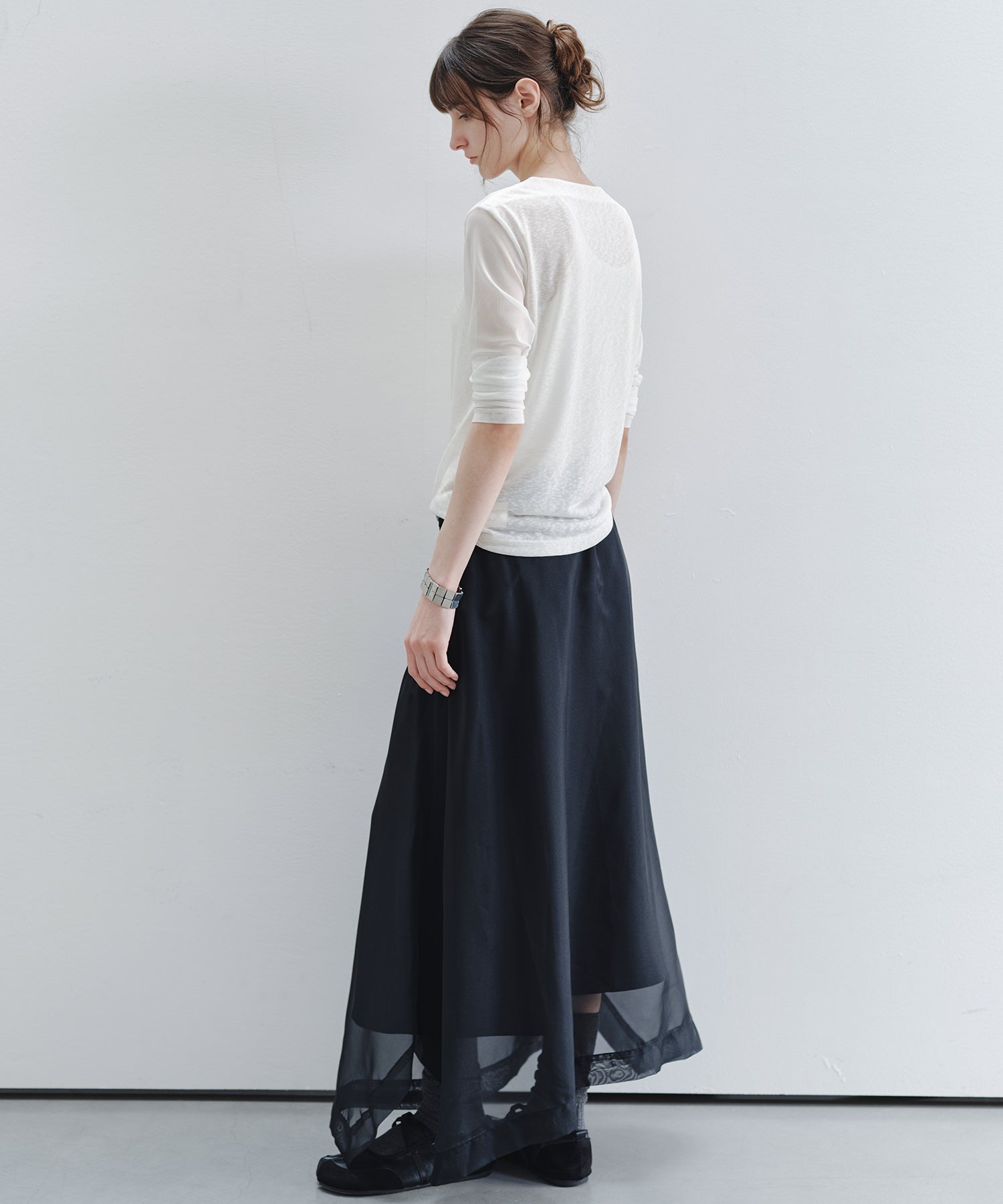 「6月上旬～中旬出荷」Organza Layered Long Skirt