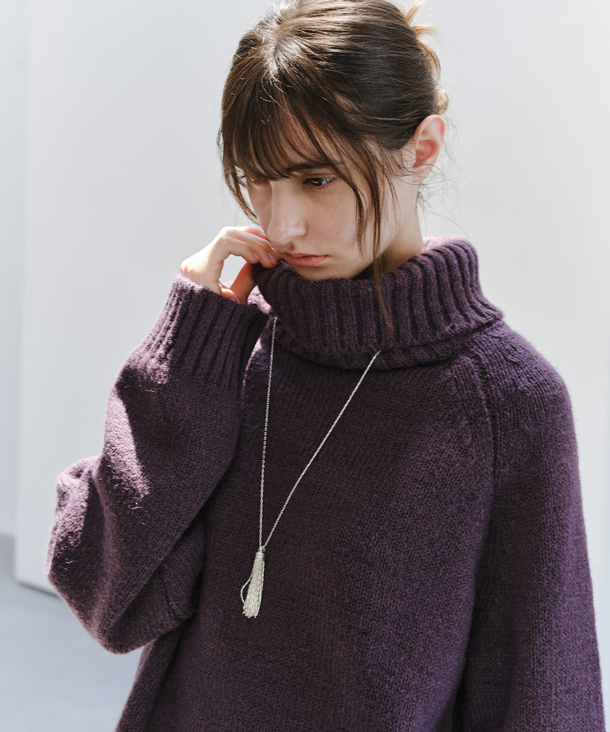 「11月下旬出荷予定」Turtleneck Raglan Knit Sweater