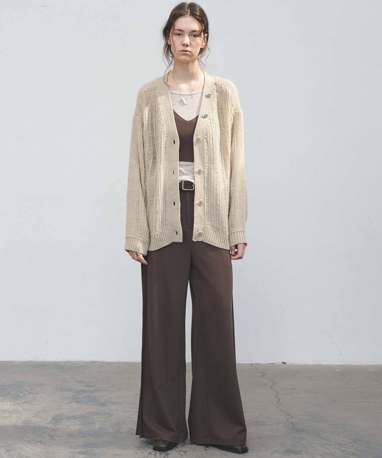 3D Textured Knit  Loose Fit Cardigan