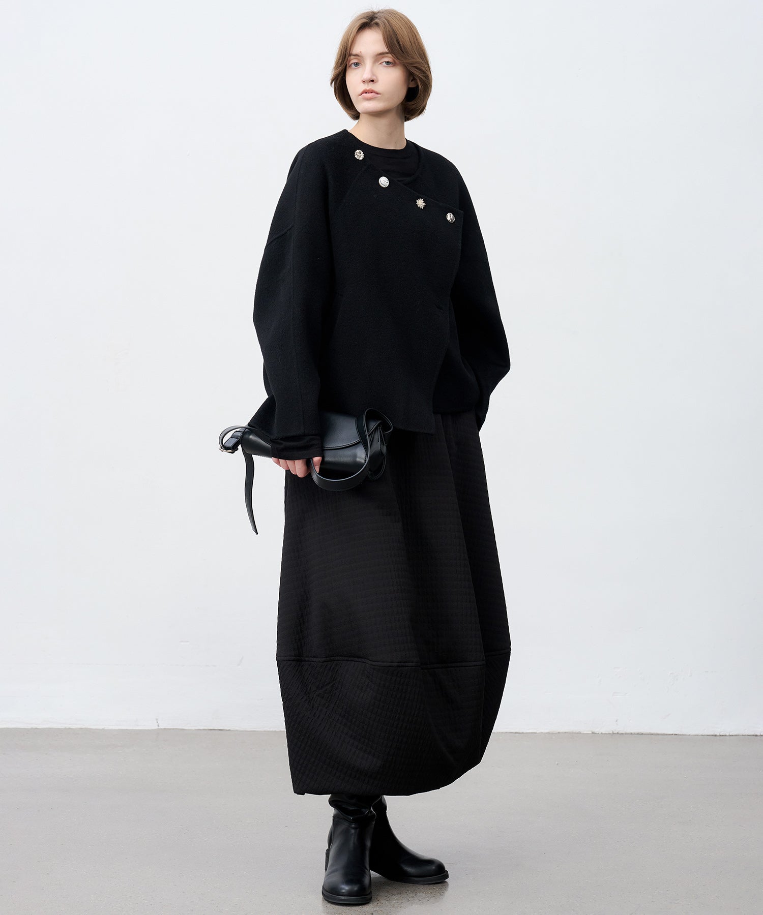 100% Wool Multi-Button Double-Face Short Coat(ウール100% マルチ