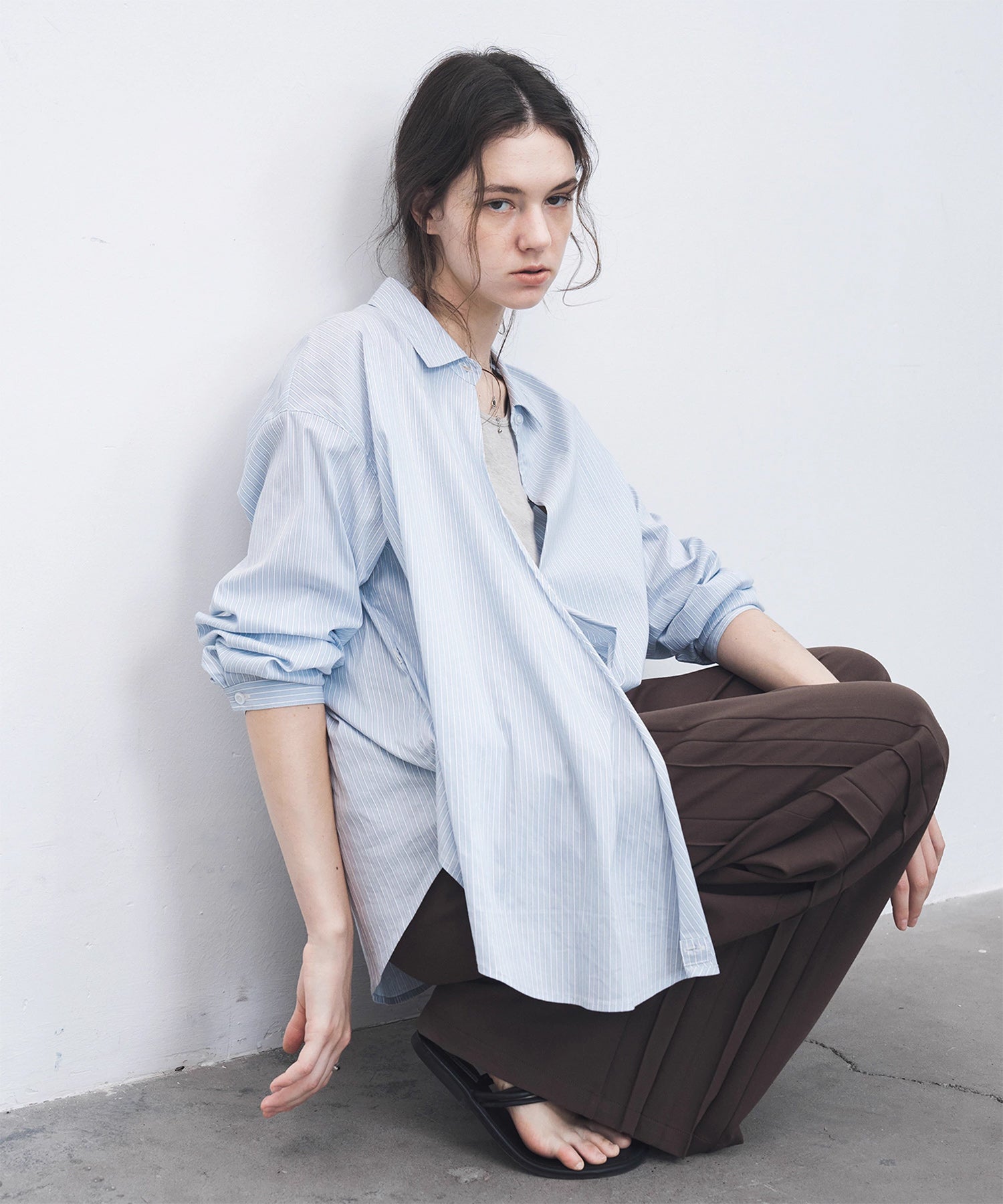 Plaid Asymmetric Shirt
