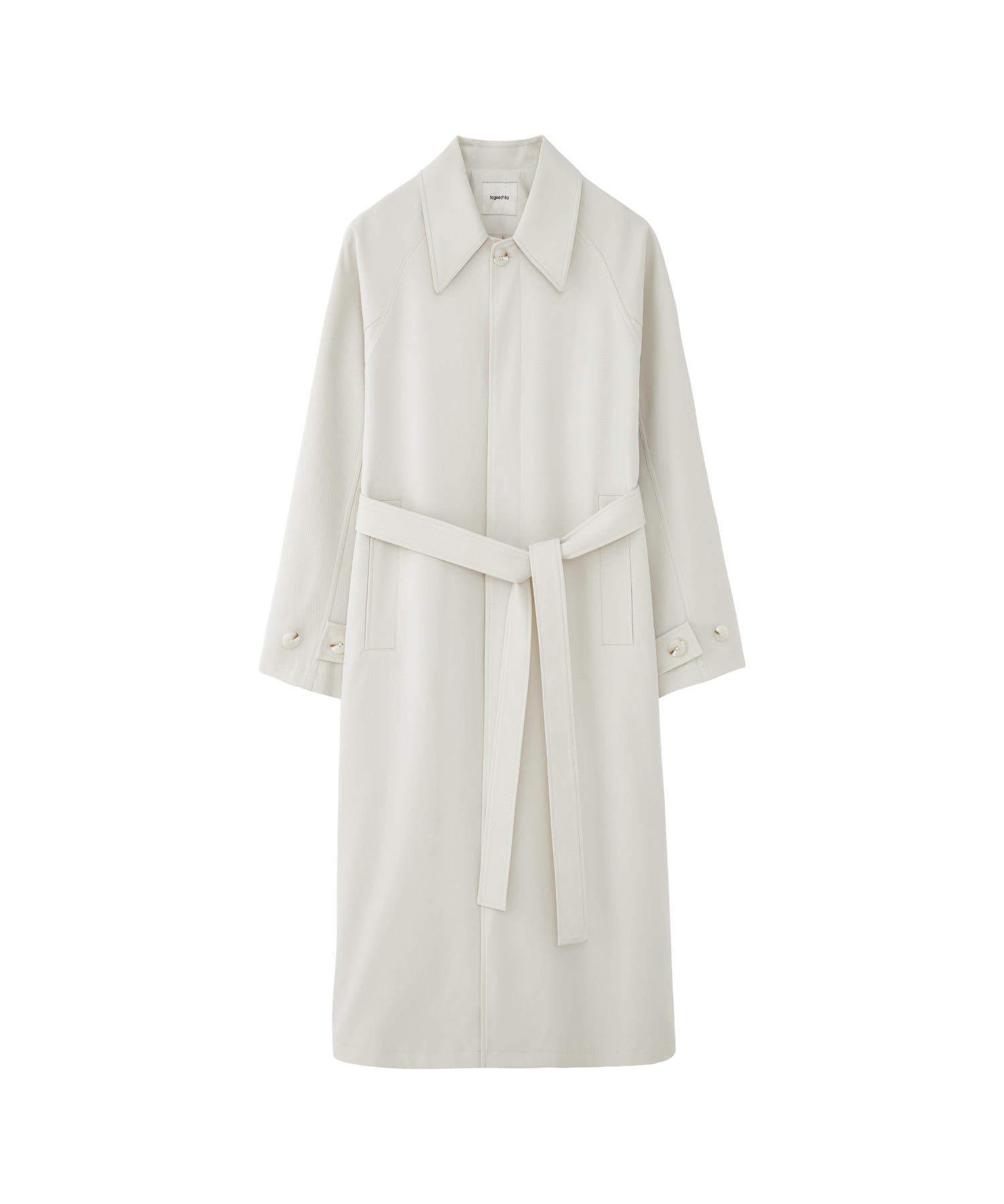 Oversized Raglan Sleeve Long Coat with Belt