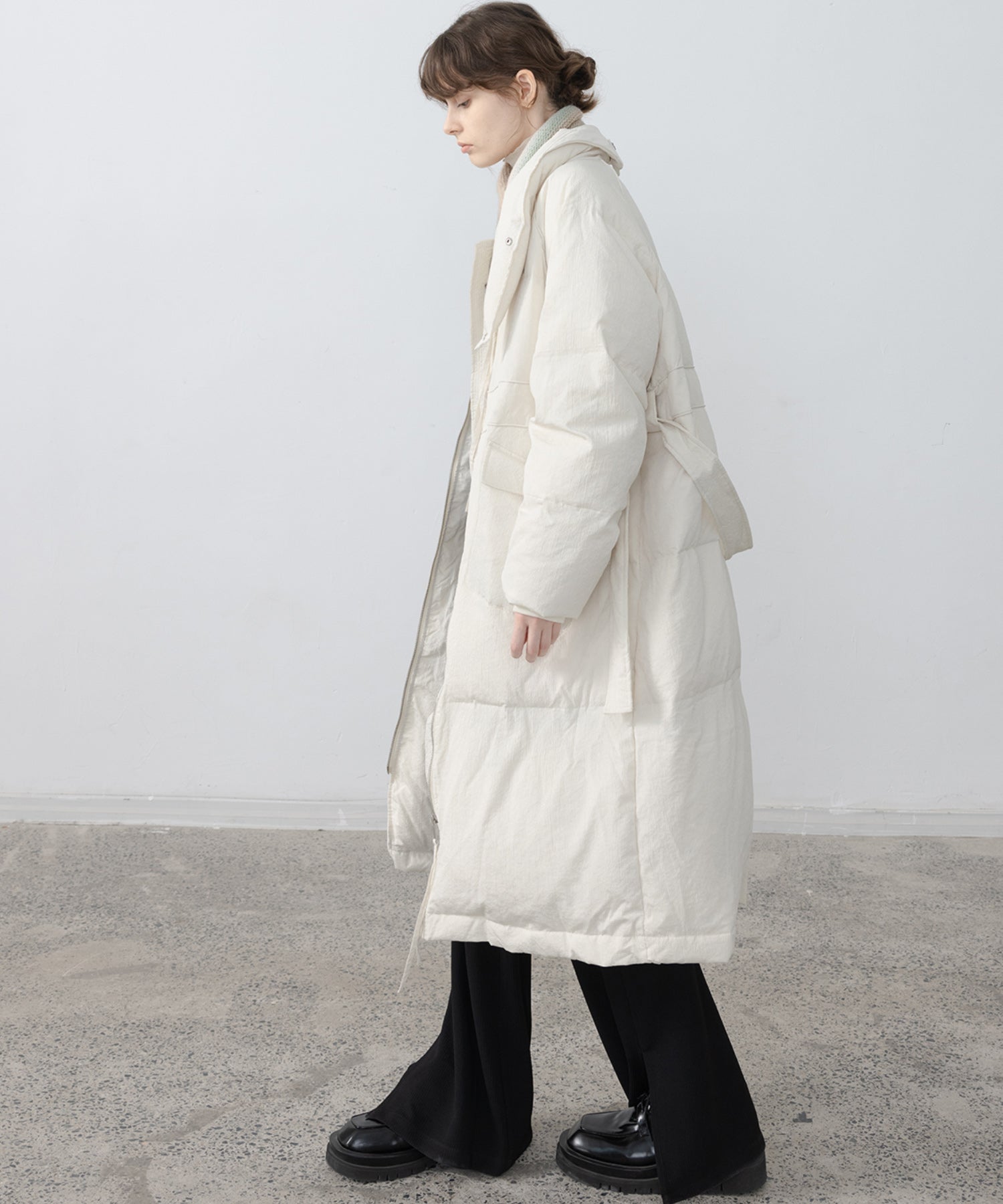 Oversilhouette long volume down coat 